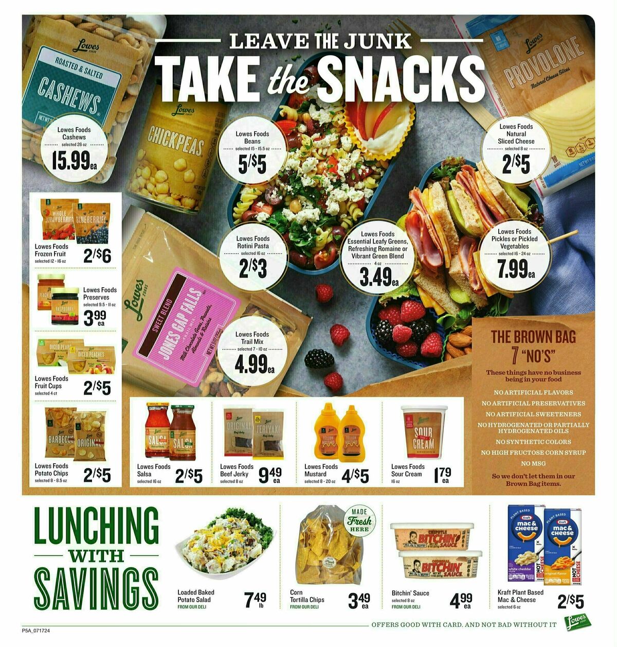 Lowes Foods Weekly Ad from July 17