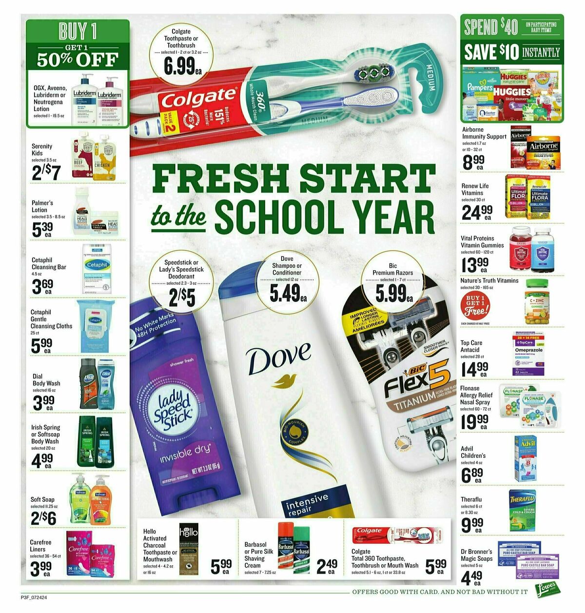 Lowes Foods Back To School Weekly Ad from July 24