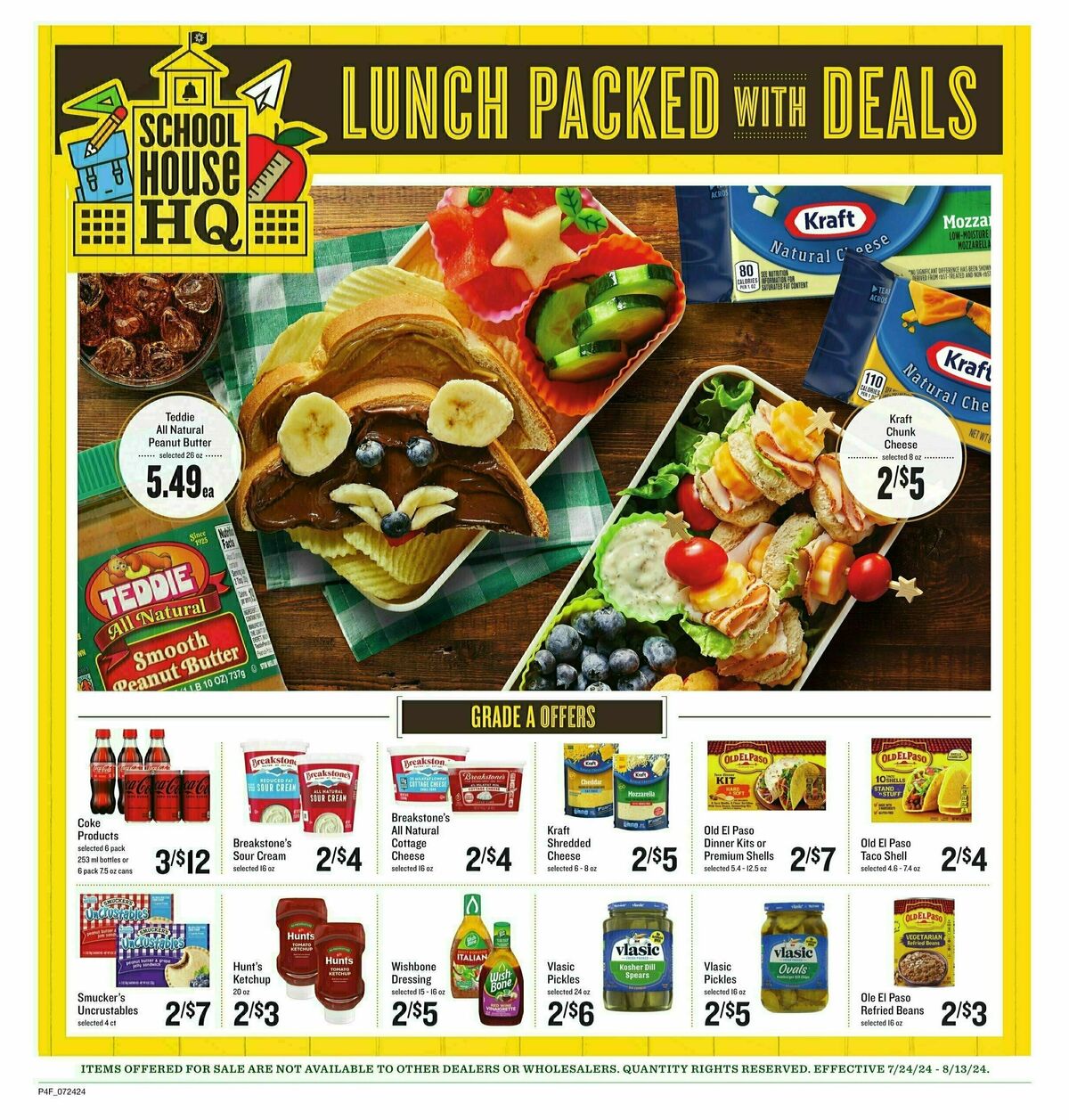 Lowes Foods Back To School Weekly Ad from July 24