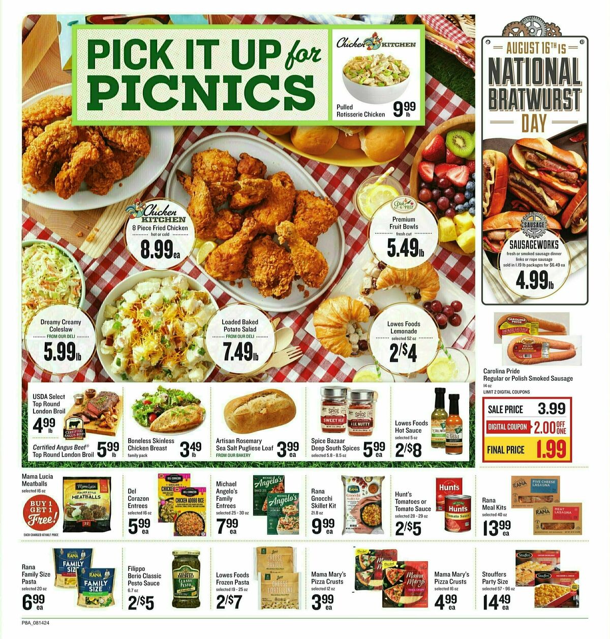 Lowes Foods Weekly Ad from August 14