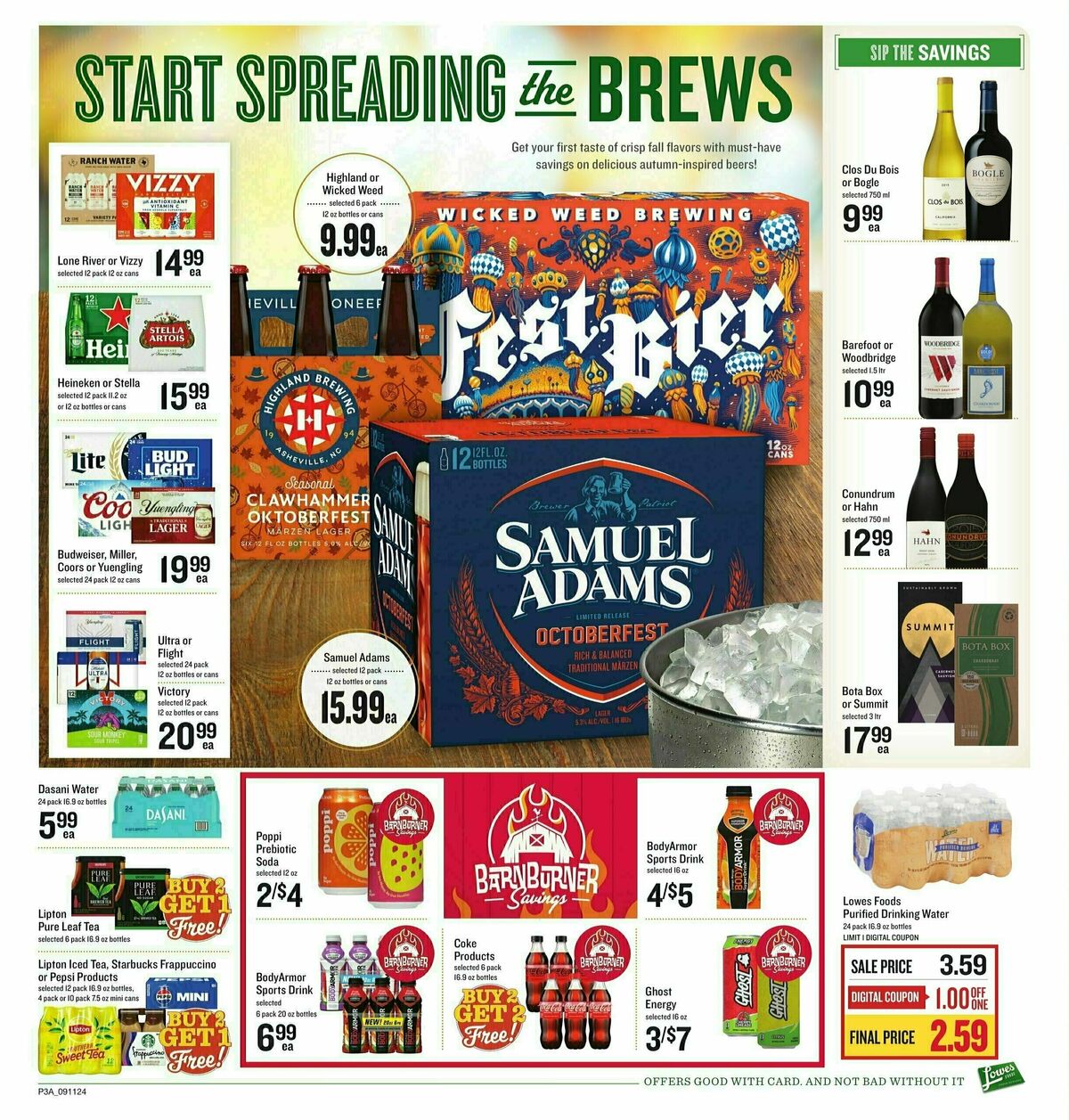 Lowes Foods Weekly Ad from September 11