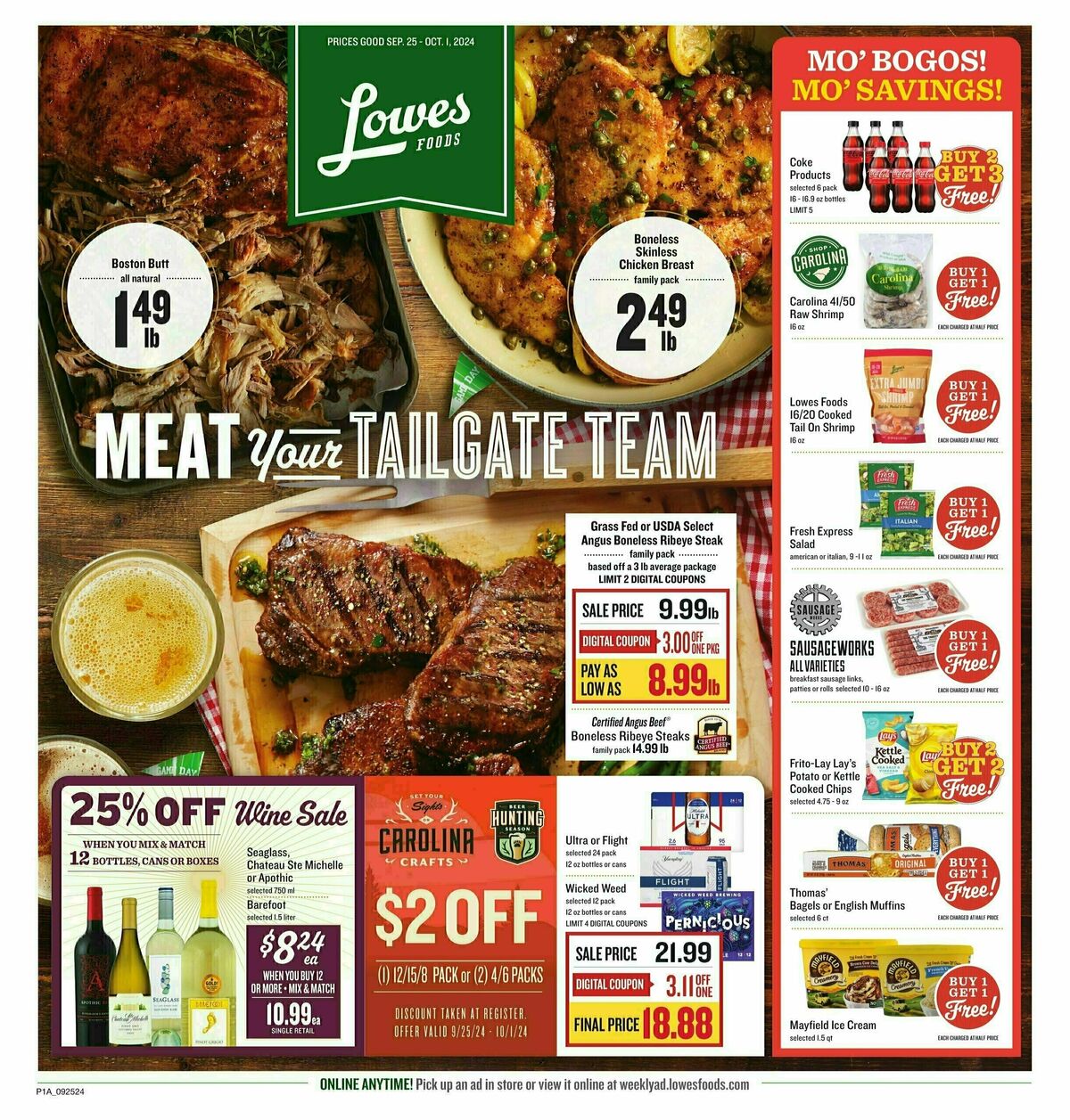 Lowes Foods Weekly Ad from September 25