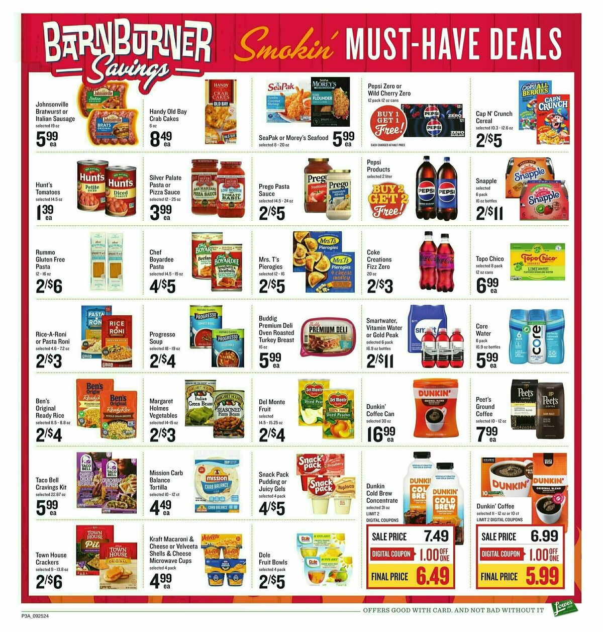 Lowes Foods Weekly Ad from September 25