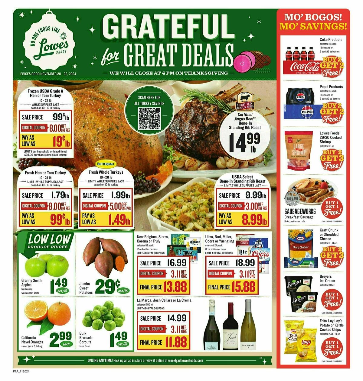 Lowes Foods Weekly Ad from November 20