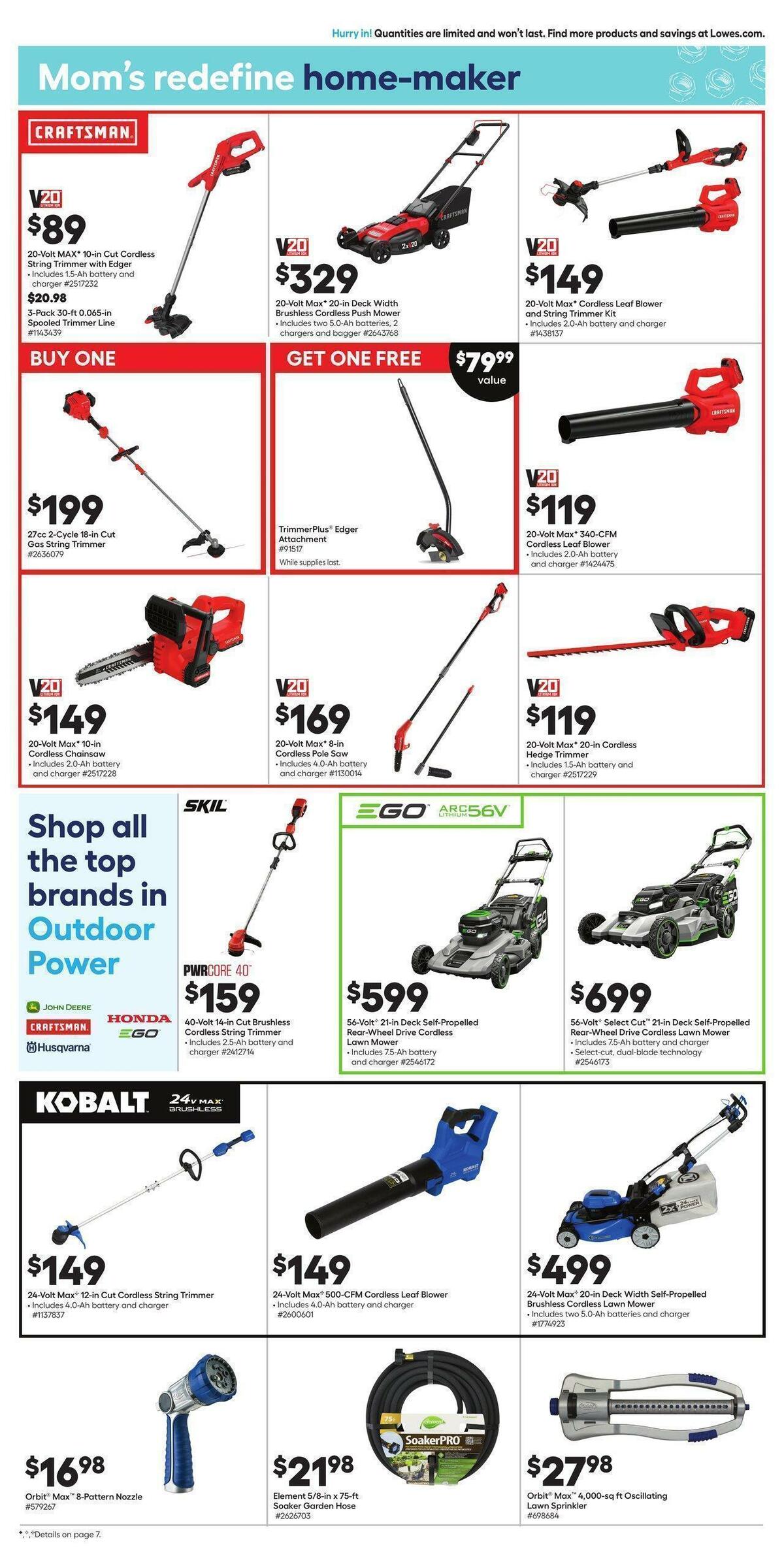 Lowe's Weekly Ad from May 5