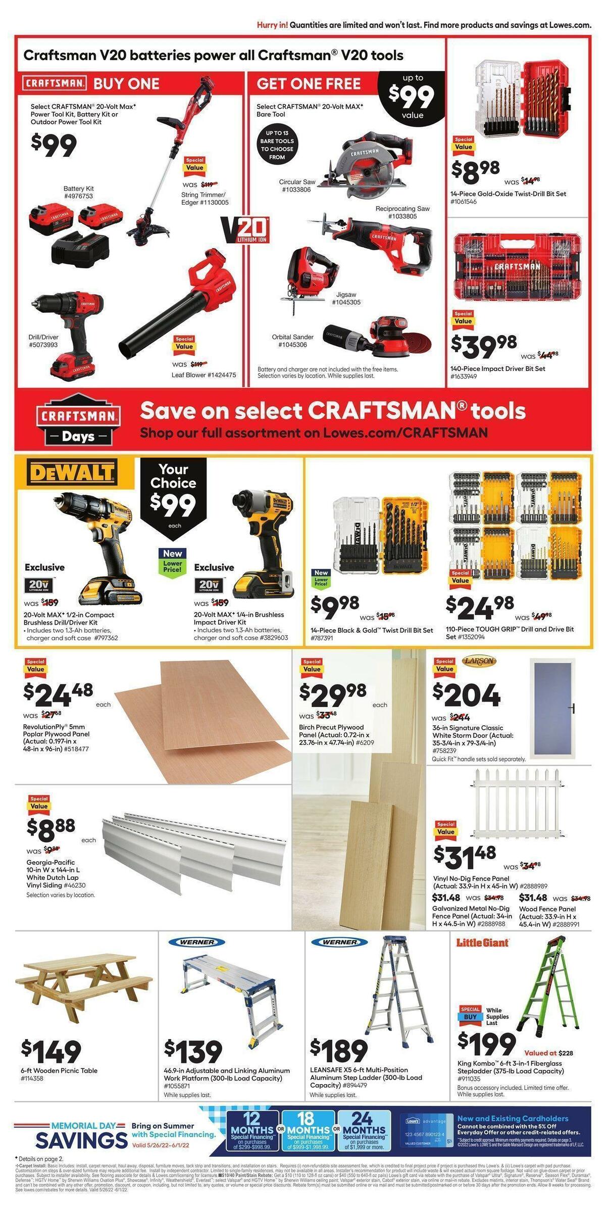 Lowe's Weekly Ad from May 26