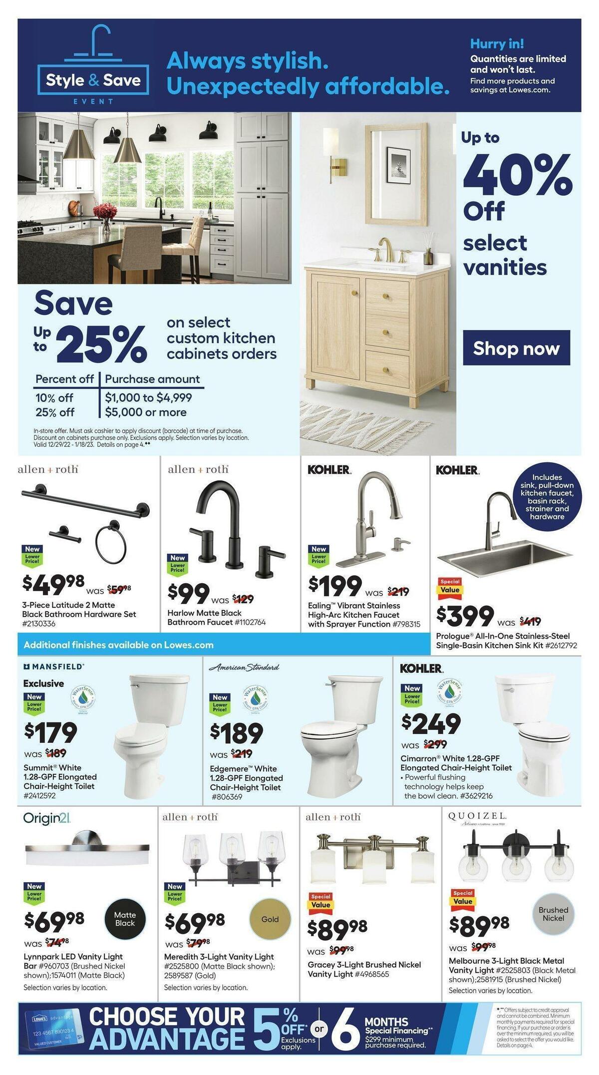 Lowe's Weekly Ad from December 29