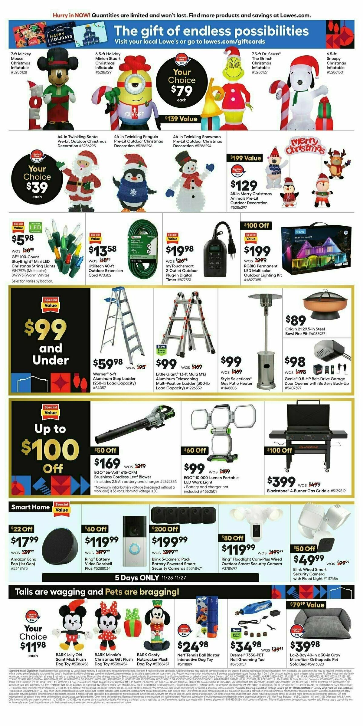 Lowe's Black Friday Weekly Ad from November 23