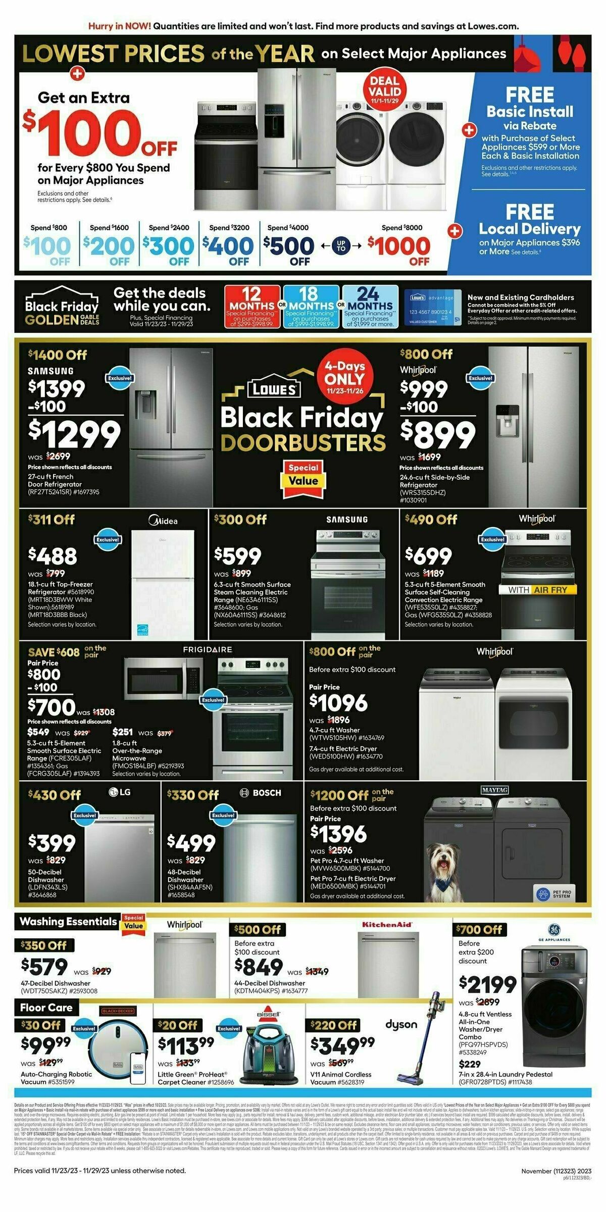 Lowe's Black Friday Weekly Ad from November 23