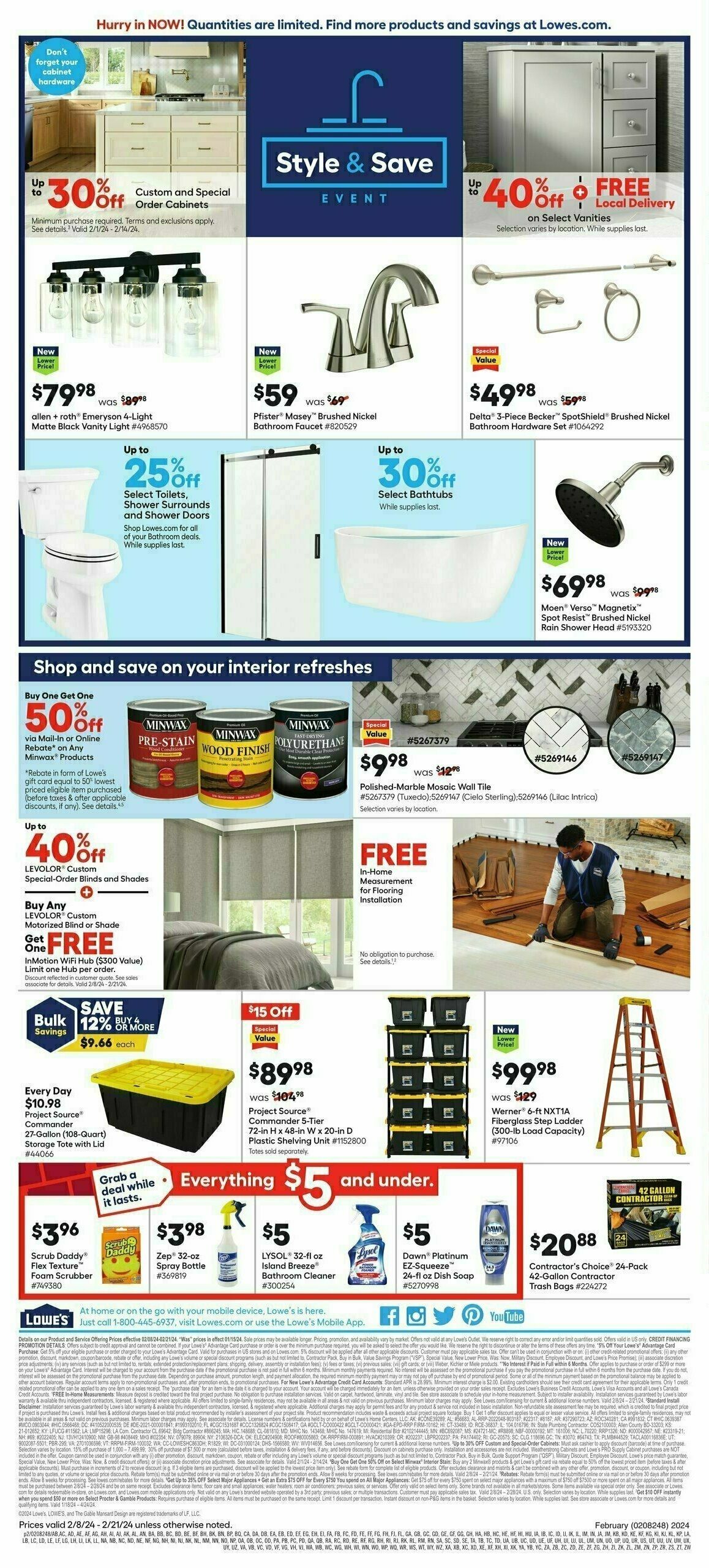 Lowe's Weekly Ad from February 8