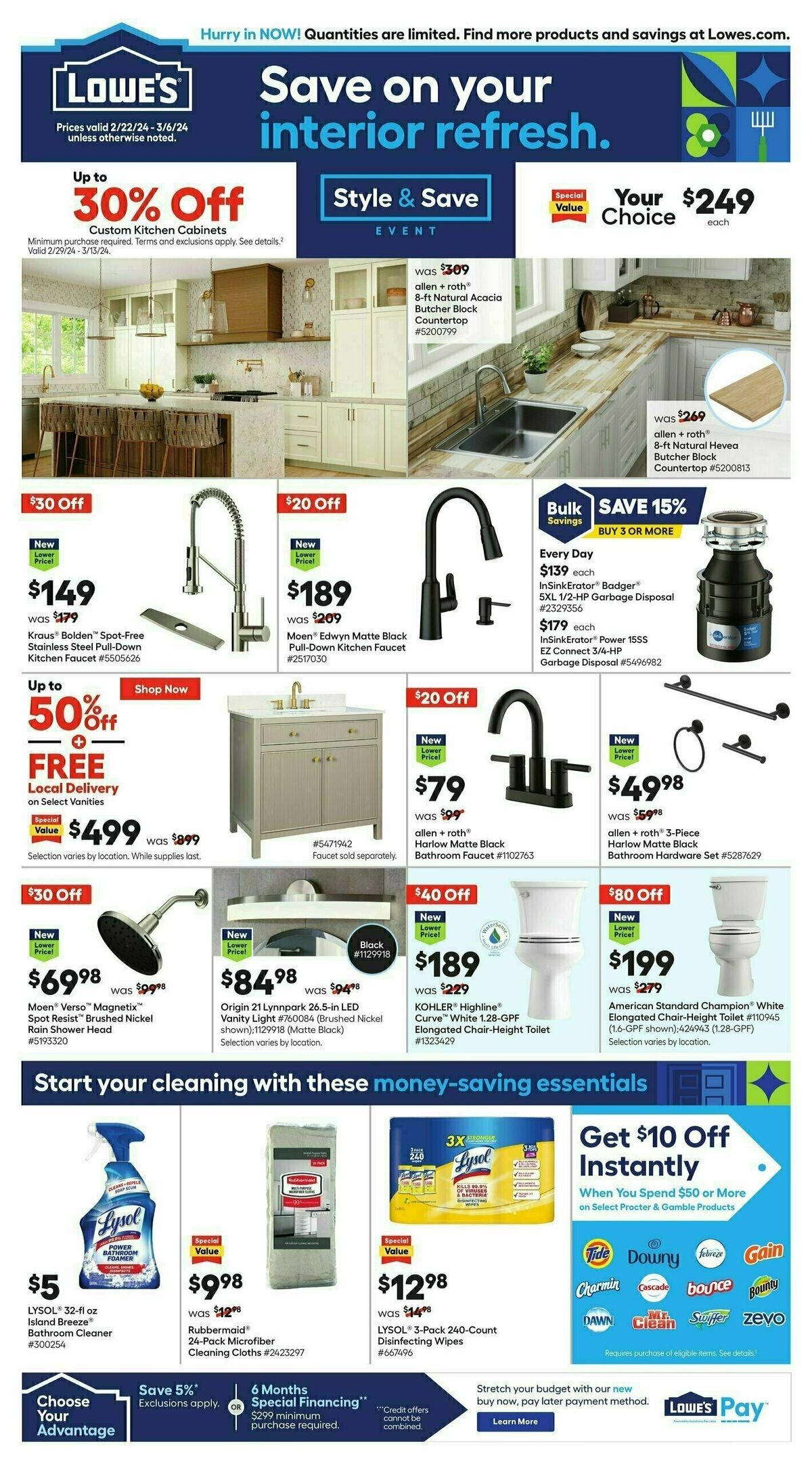 Lowe's Weekly Ad from February 22