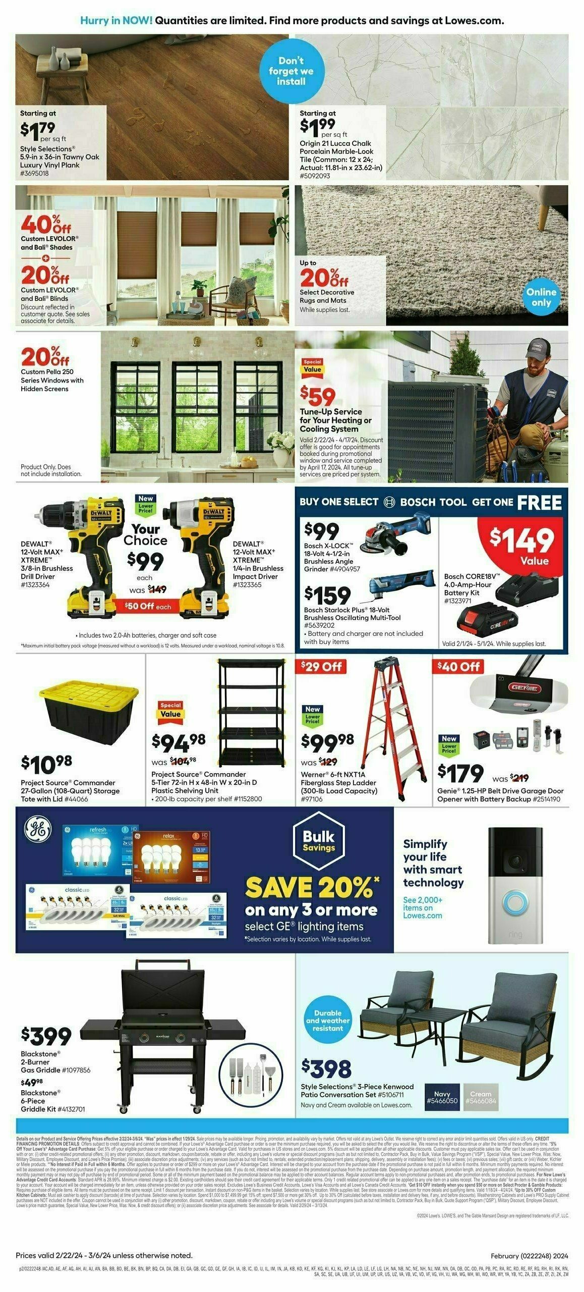 Lowe's Weekly Ad from February 22