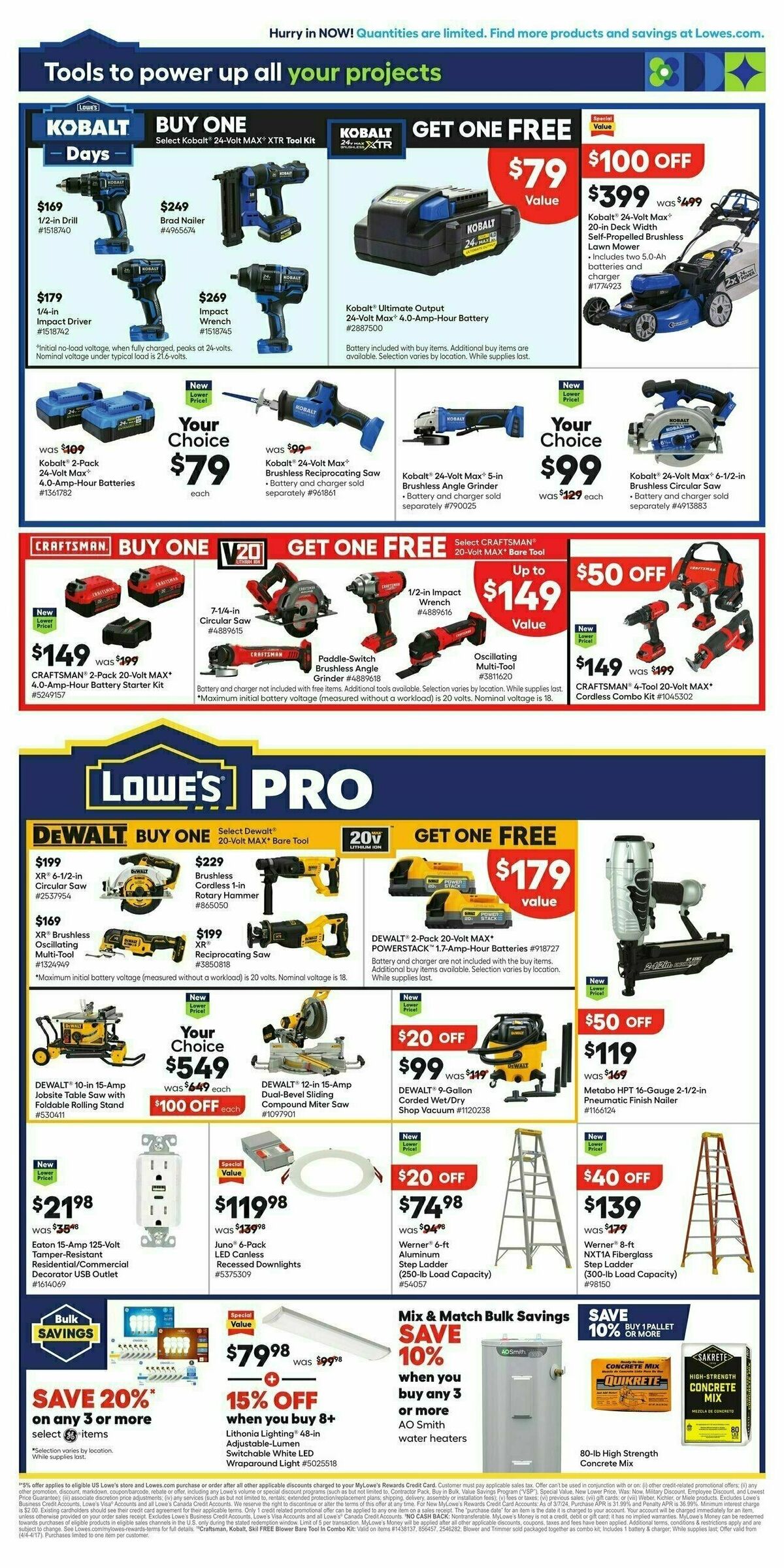 Lowe's Weekly Ad from April 4