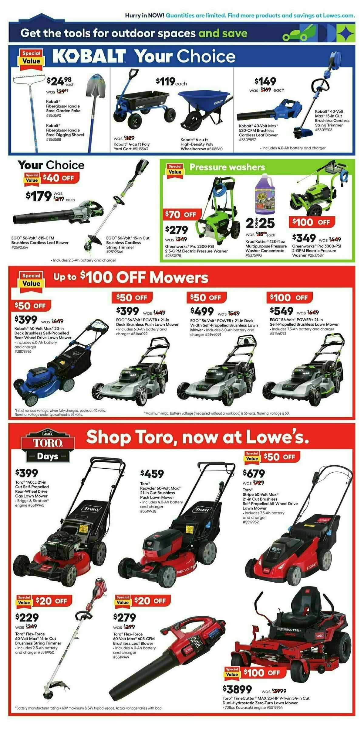 Lowe's Weekly Ad from April 18