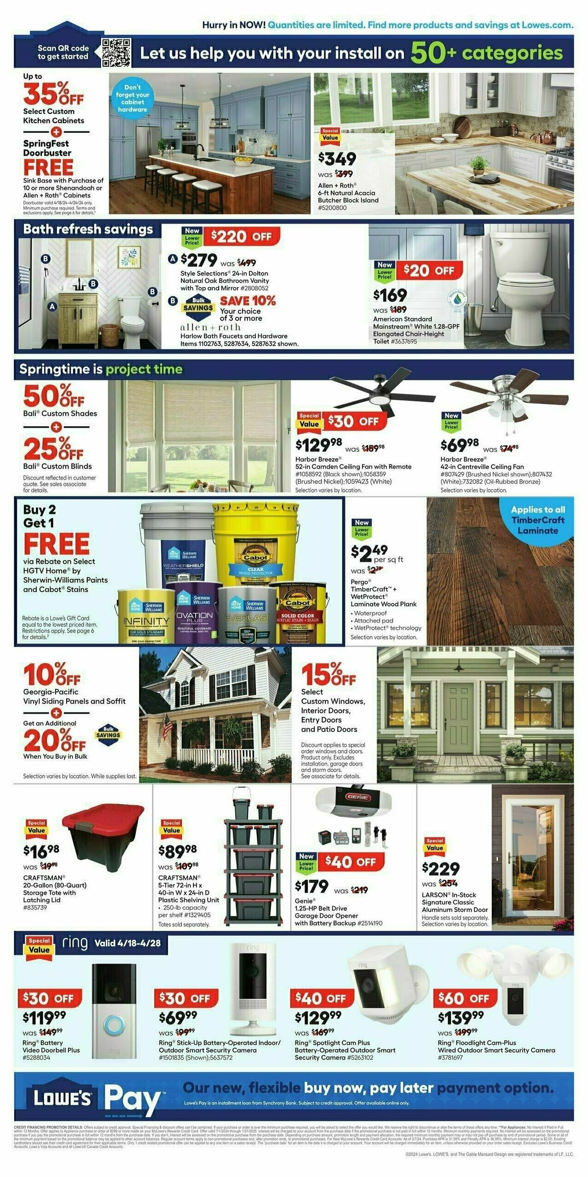 Lowe's Weekly Ad from April 18