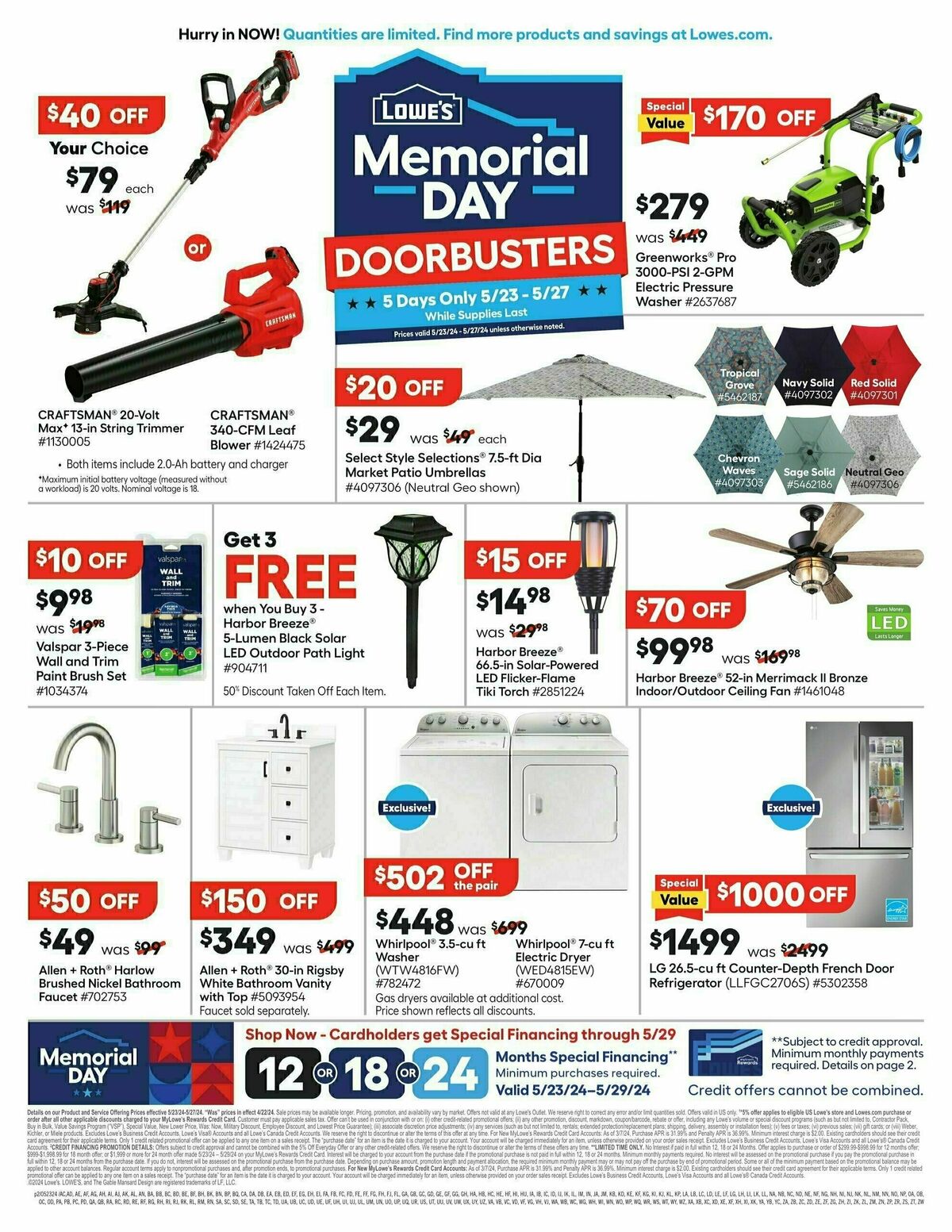 Lowe's Weekly Ad from May 23