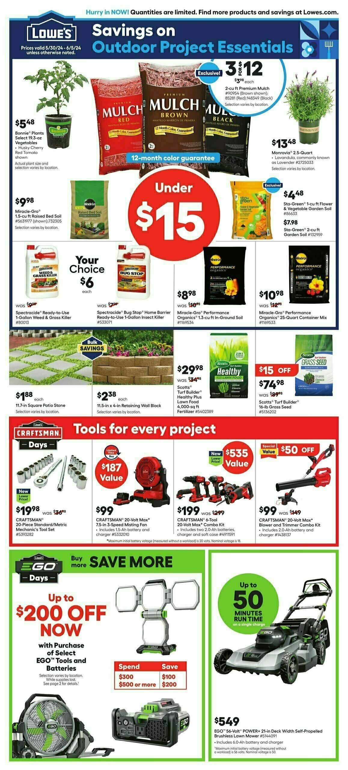 Lowe's Weekly Ad from May 30