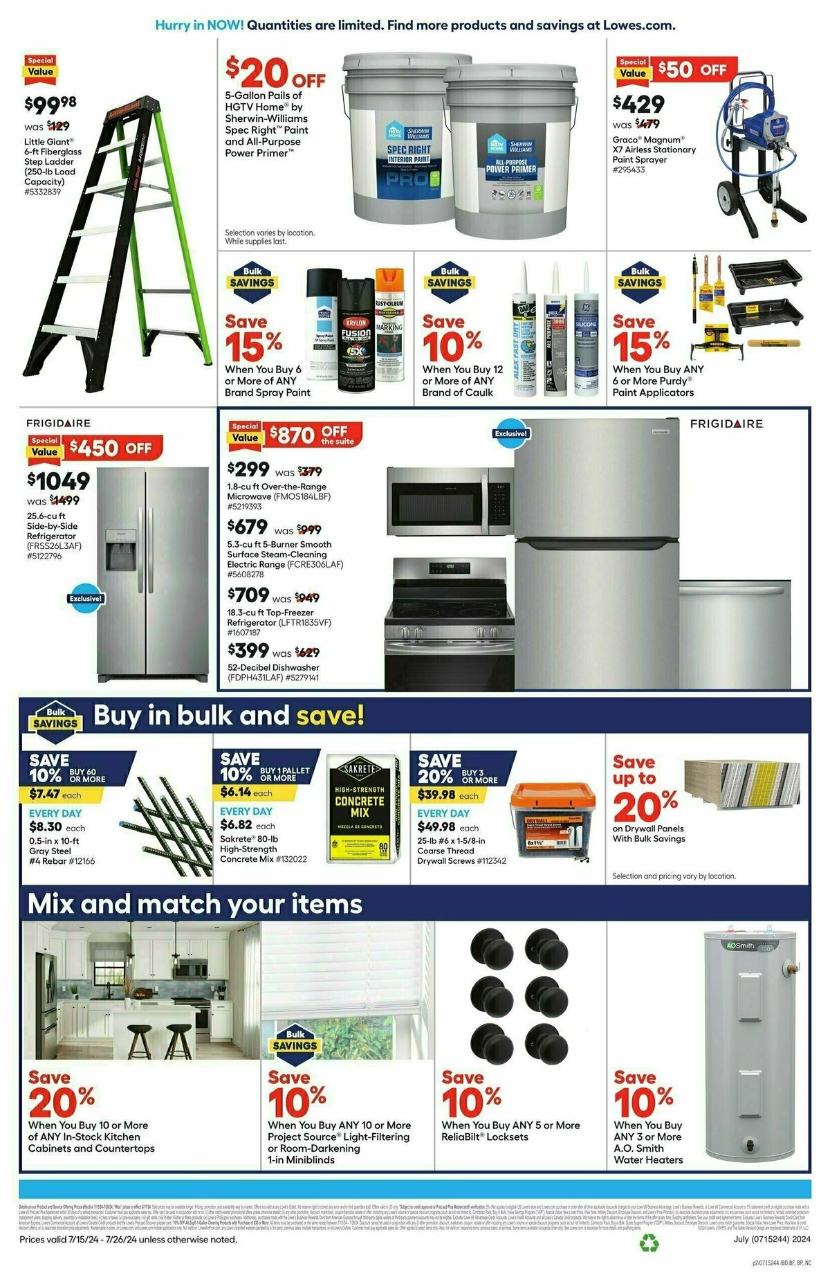 Lowe's Pro Weekly Ad from July 15