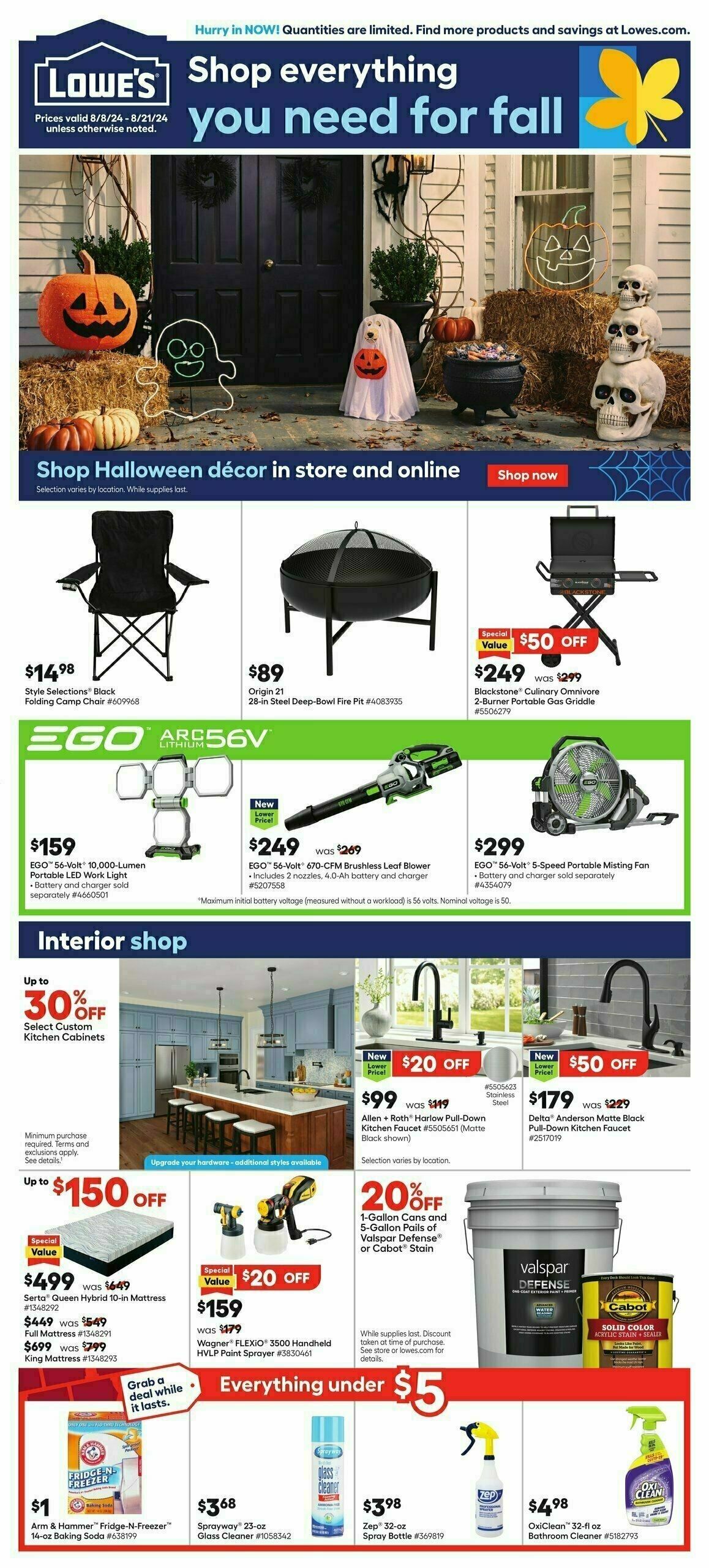 Lowe's Weekly Ad from August 8