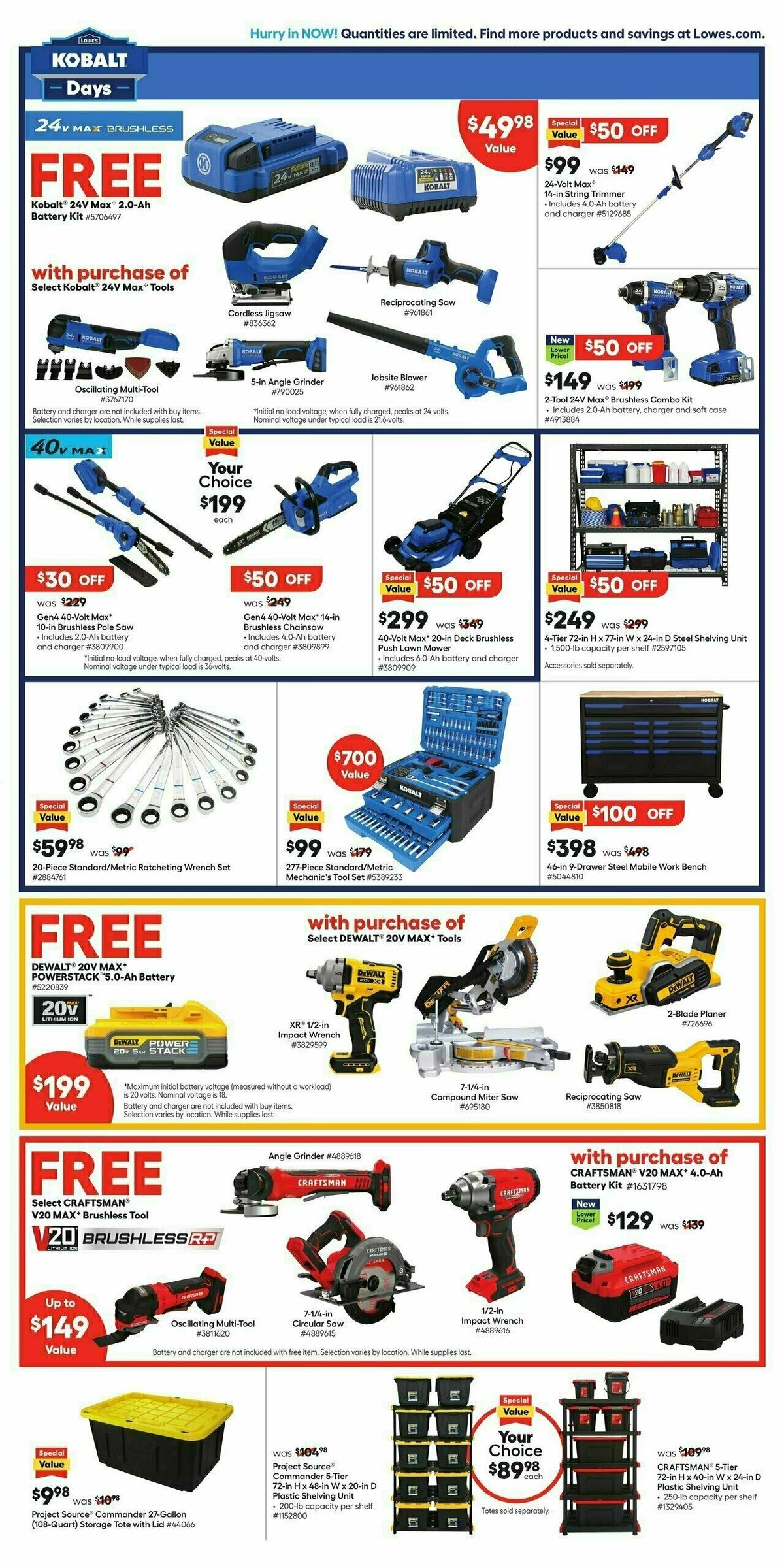 Lowe's Weekly Ad from August 22