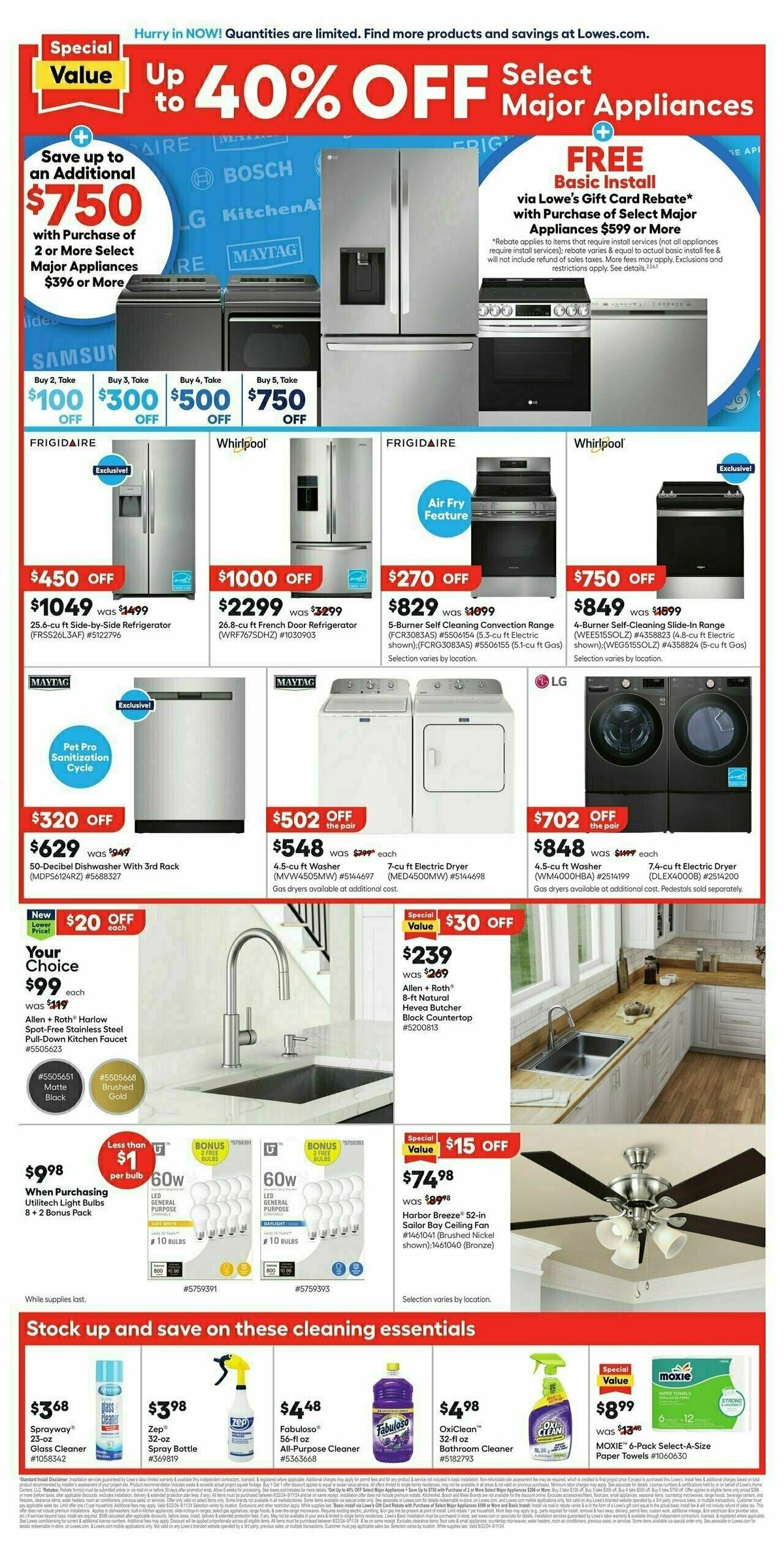 Lowe's Weekly Ad from August 22