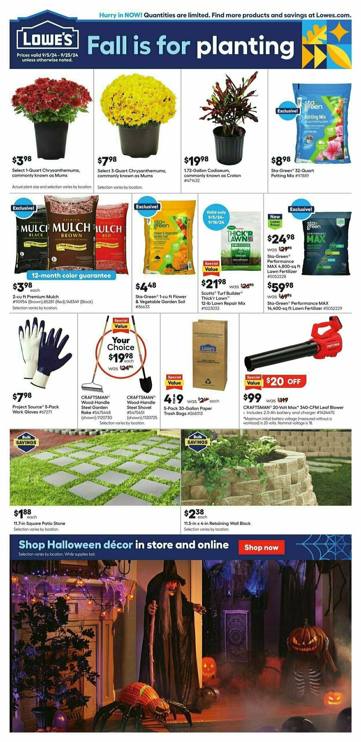 Lowe's Weekly Ad from September 5