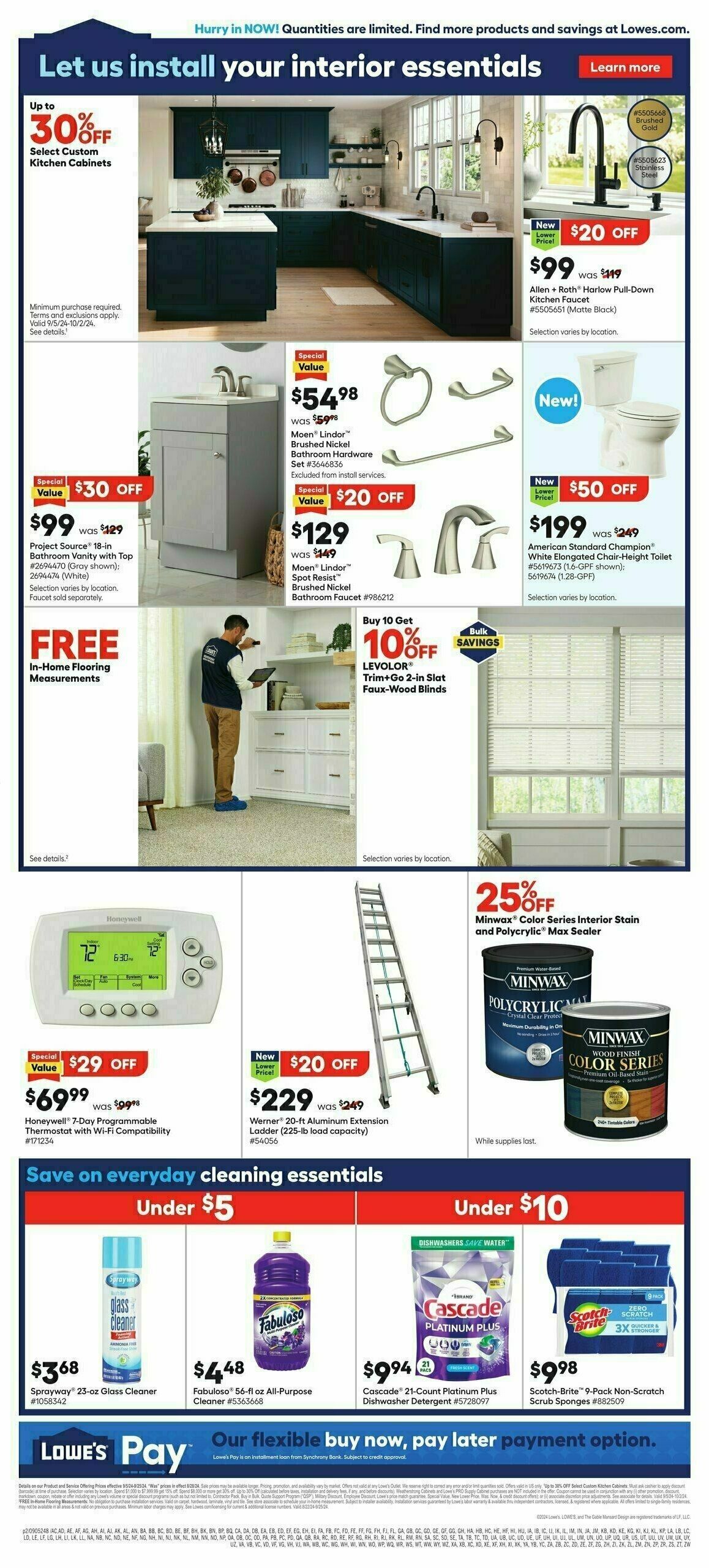 Lowe's Weekly Ad from September 5