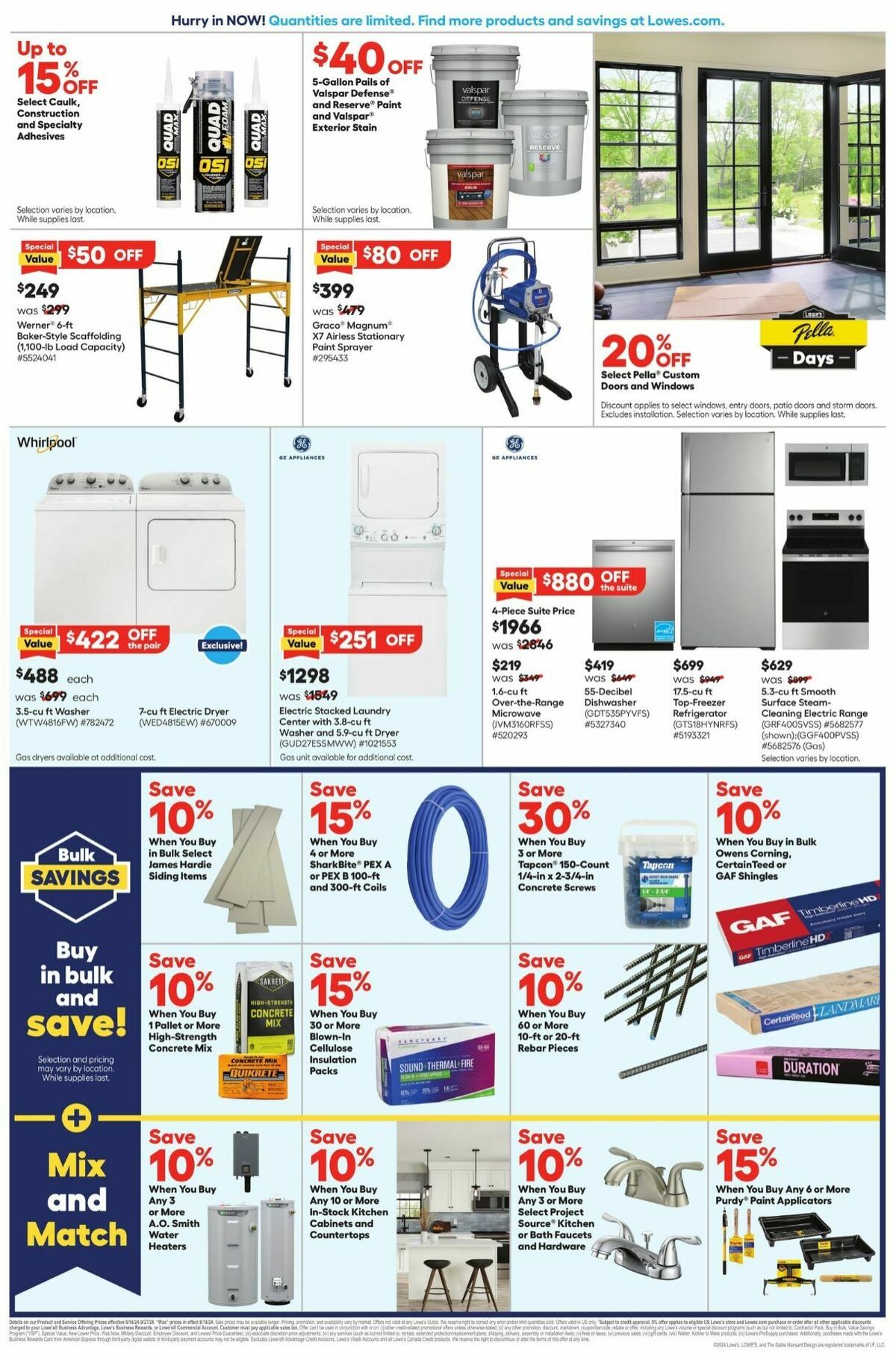 Lowe's Weekly Ad from September 16