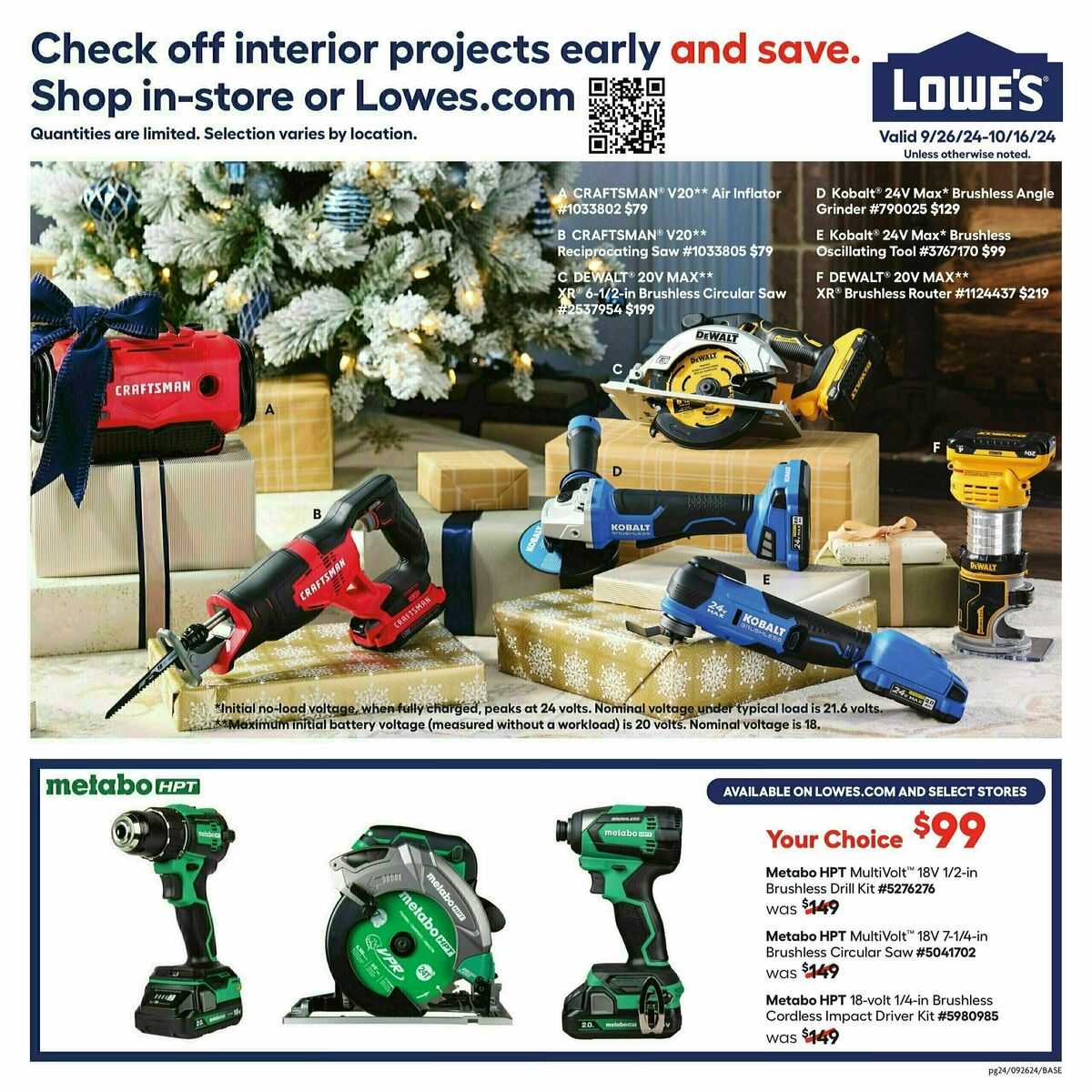 Lowe's Weekly Ad from September 26