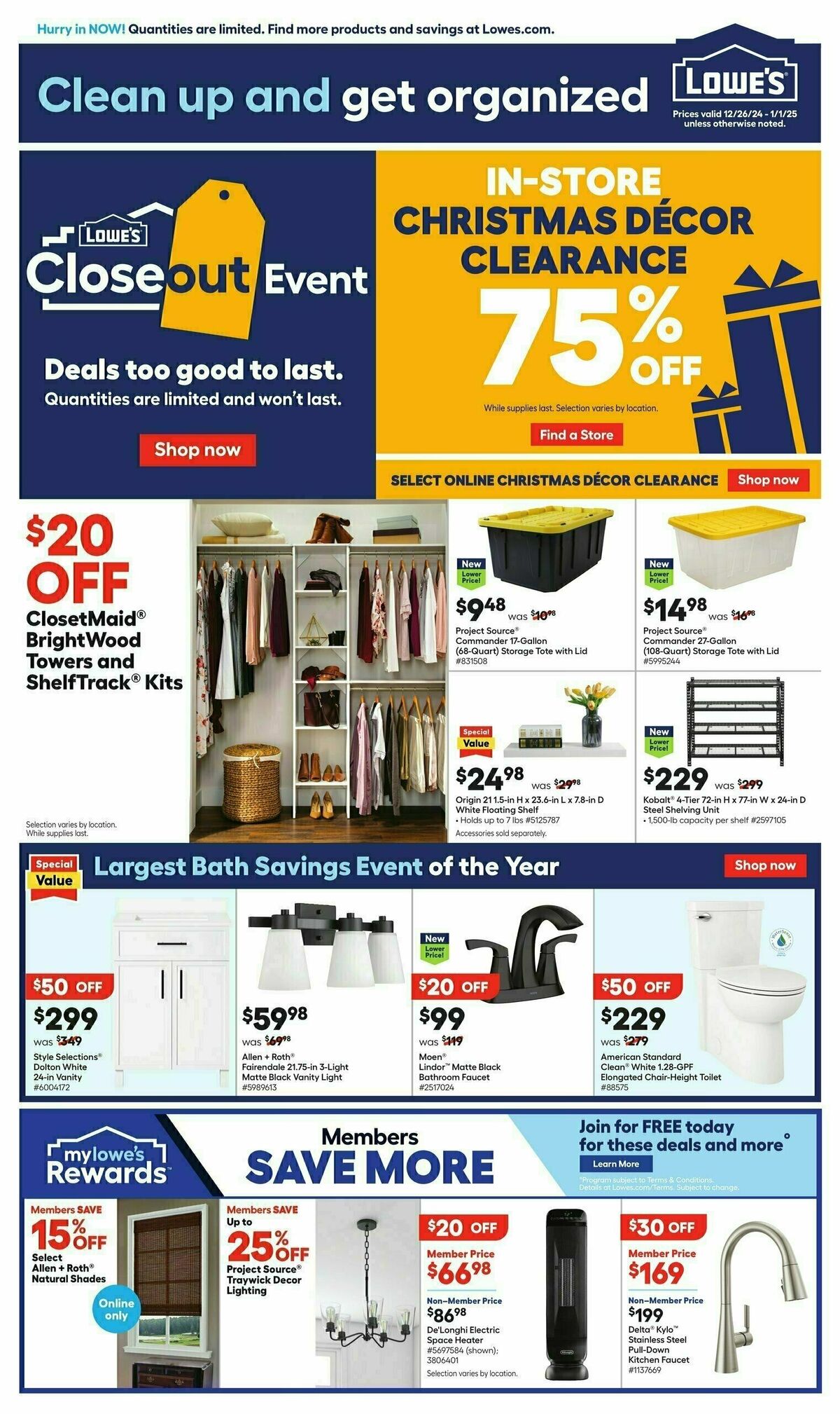 Lowe's Weekly Ad from December 26