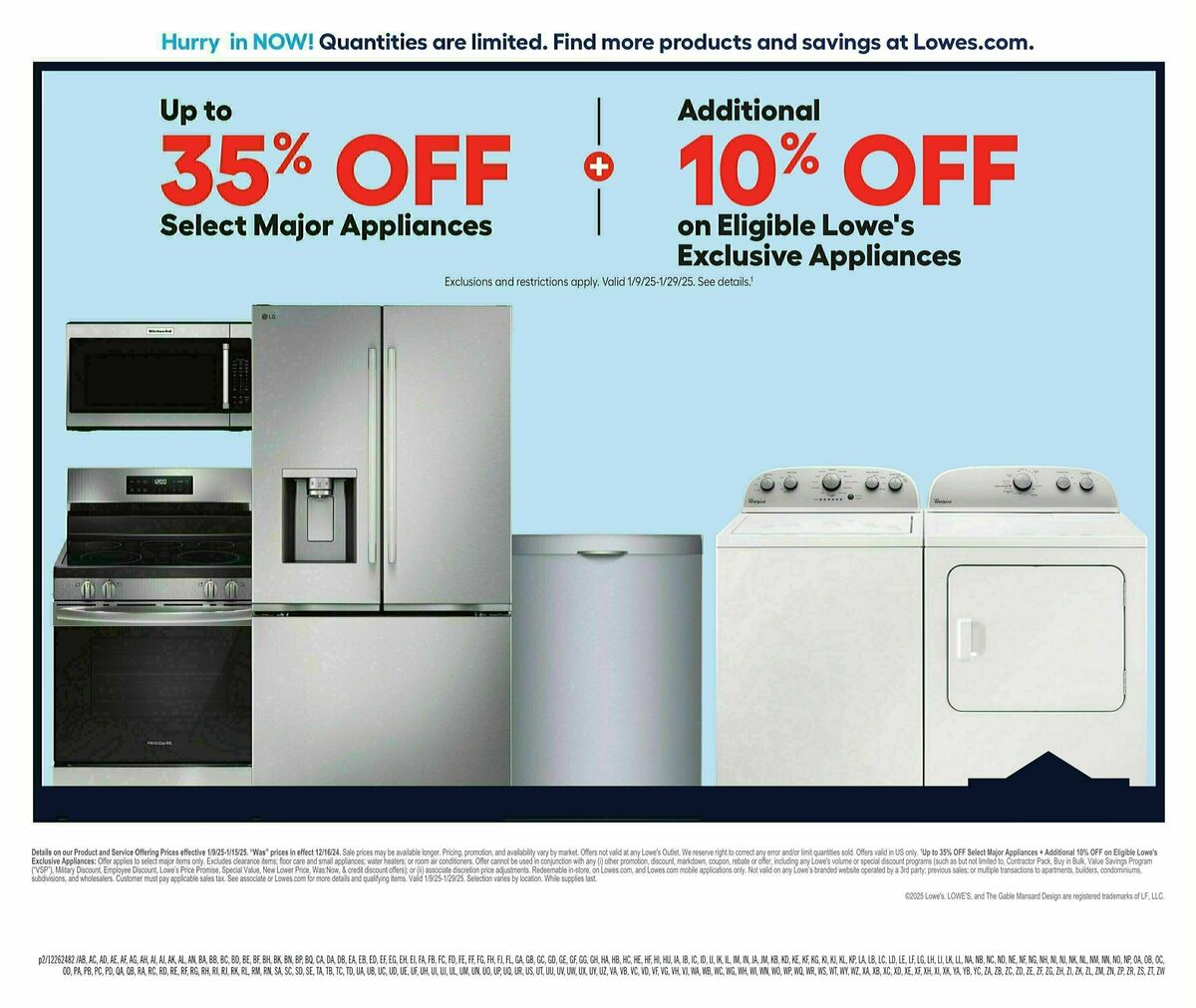 Lowe's Weekly Ad from January 9