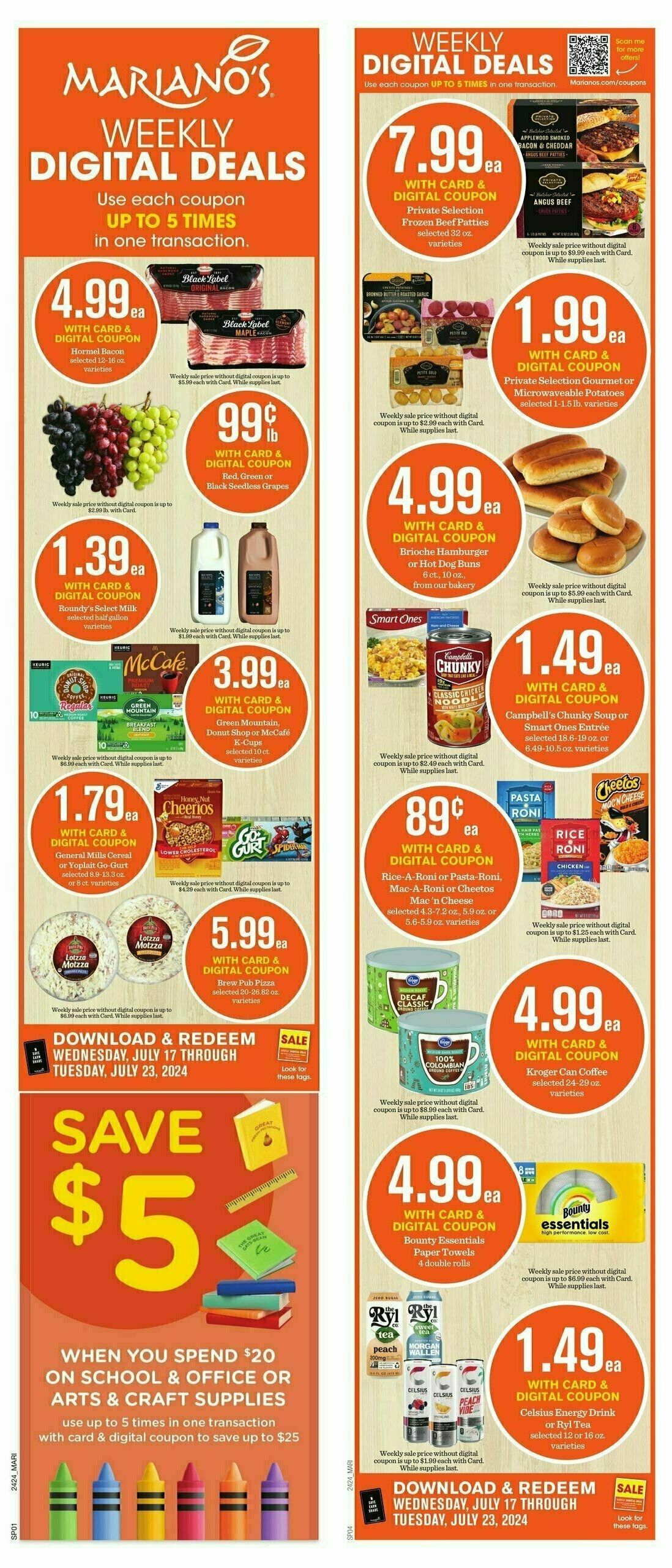 Mariano's Weekly Ad from July 17