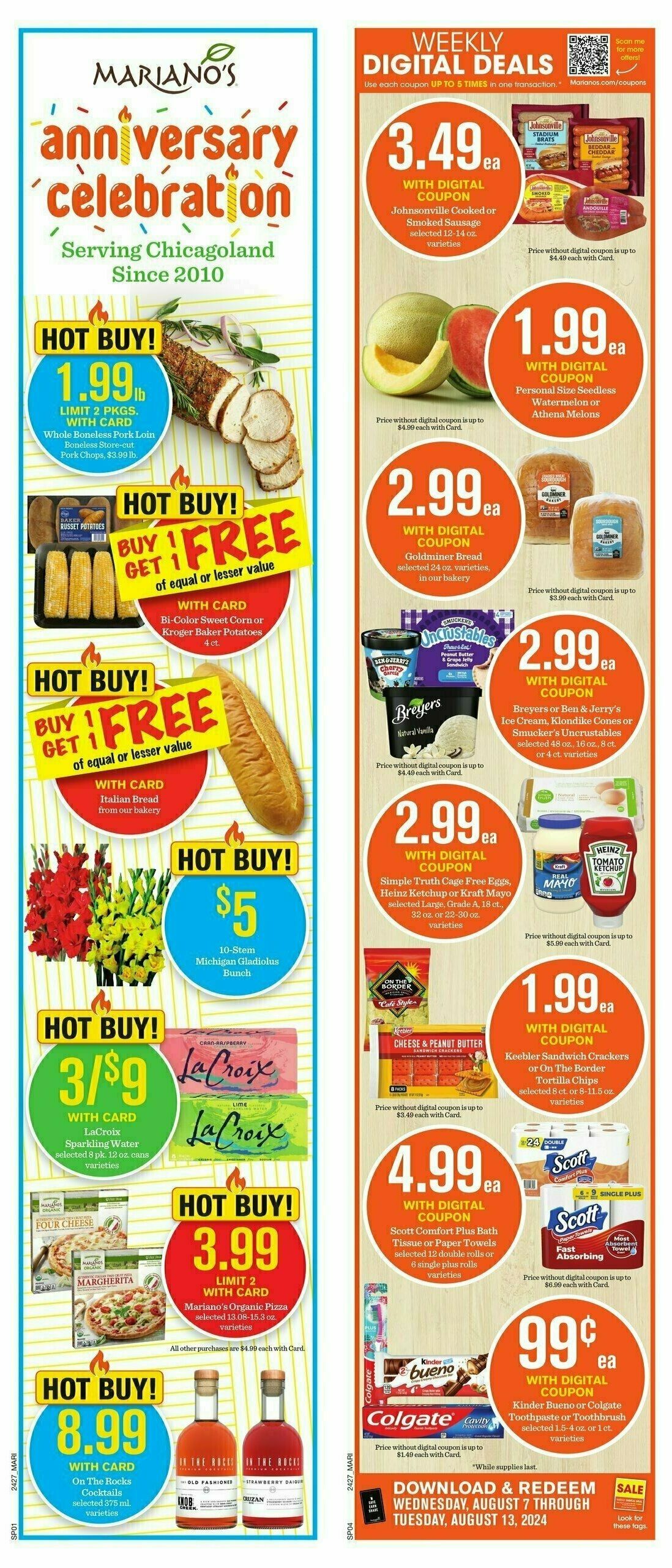 Mariano's Weekly Ad from August 7