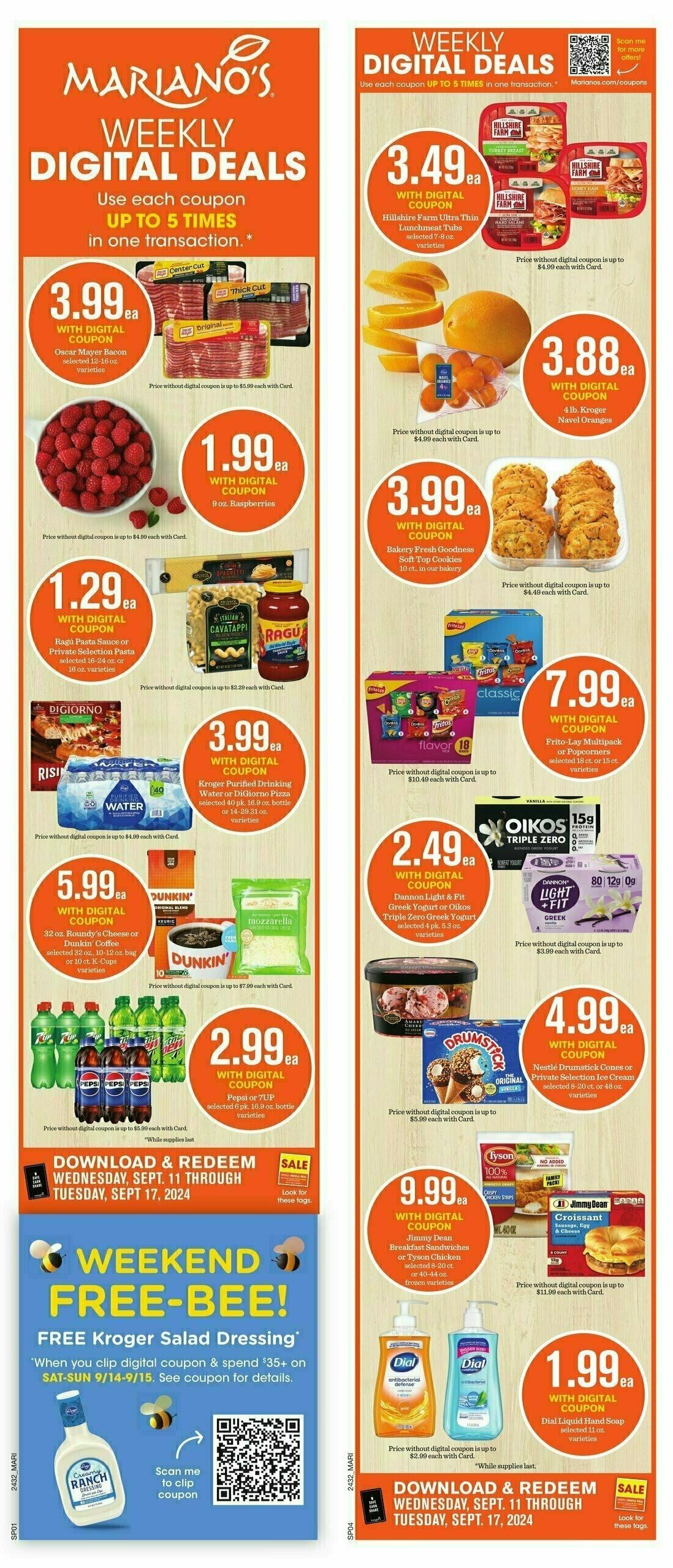 Mariano's Weekly Ad from September 11