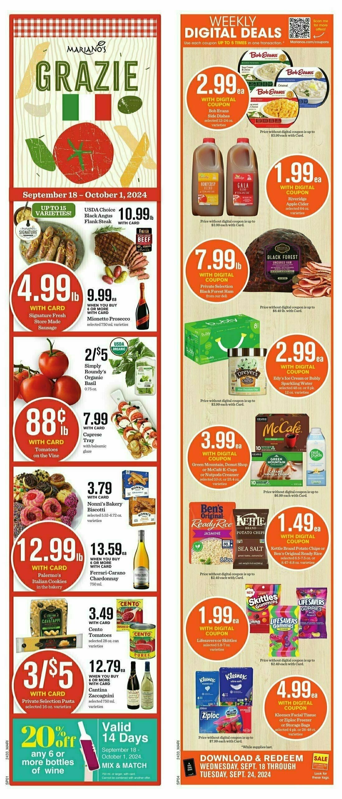 Mariano's Weekly Ad from September 18