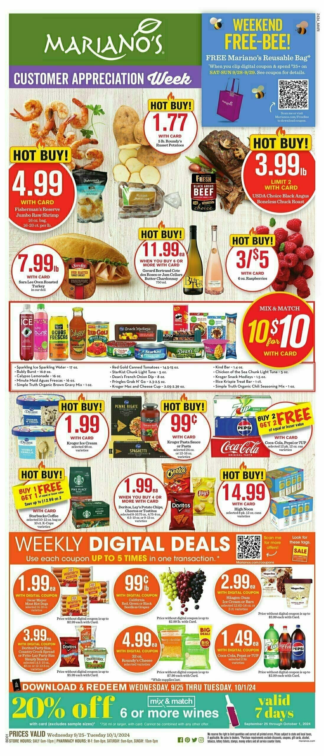 Mariano's Weekly Ad from September 25