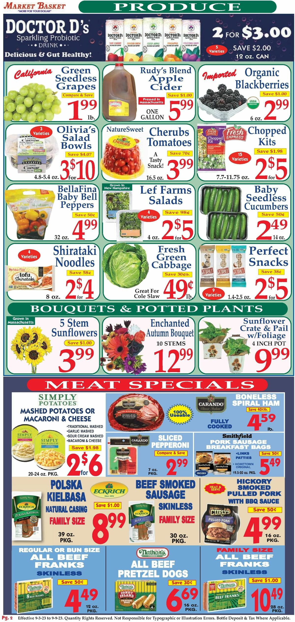 Market Basket Weekly Ad from September 3