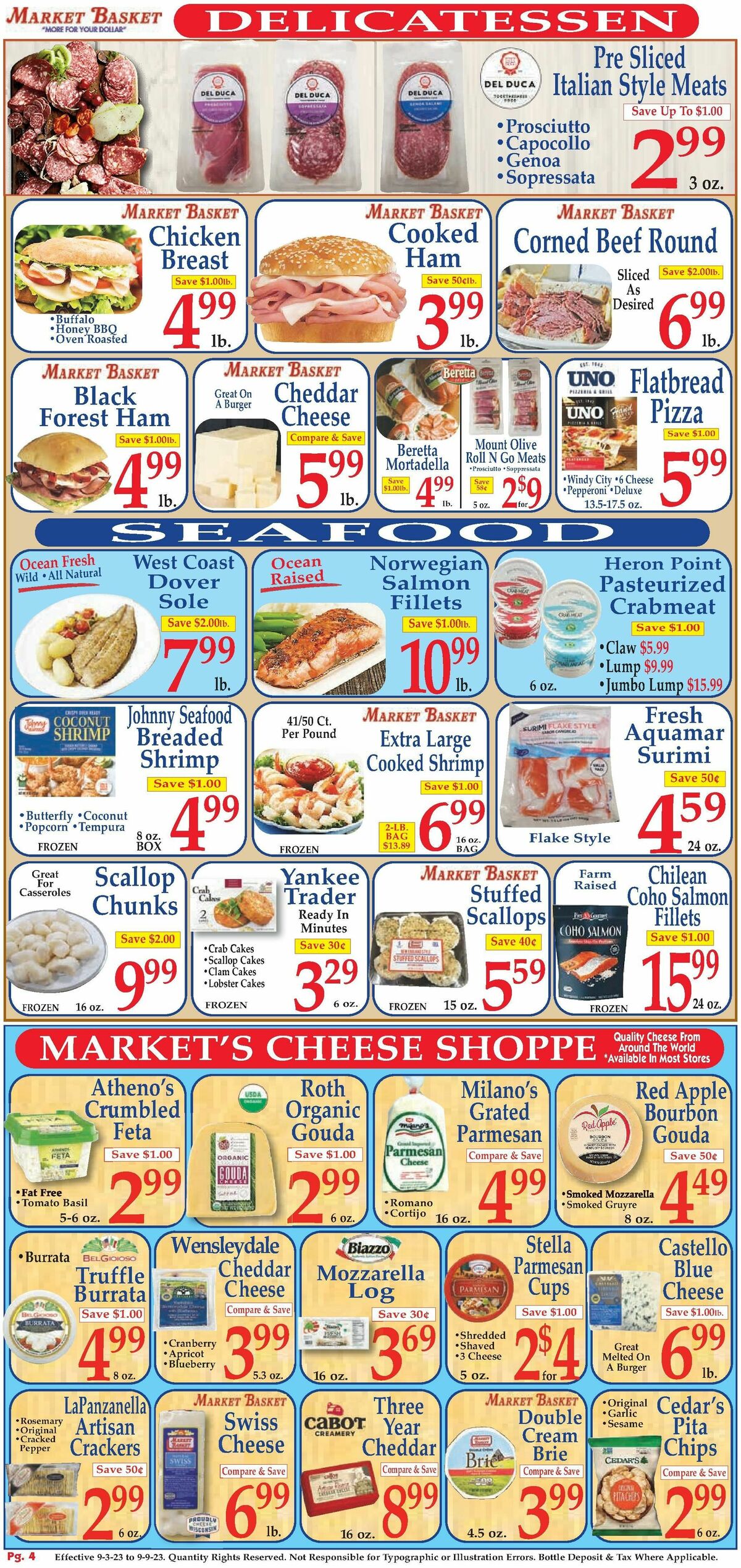 Market Basket Weekly Ad from September 3