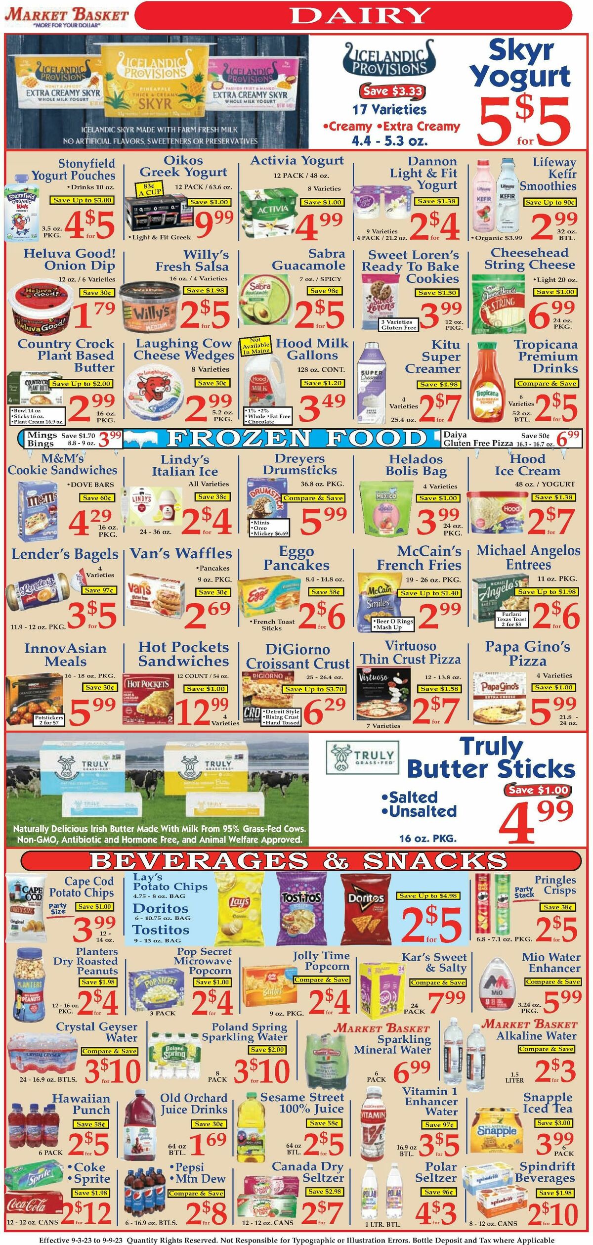 Market Basket Weekly Ad from September 3