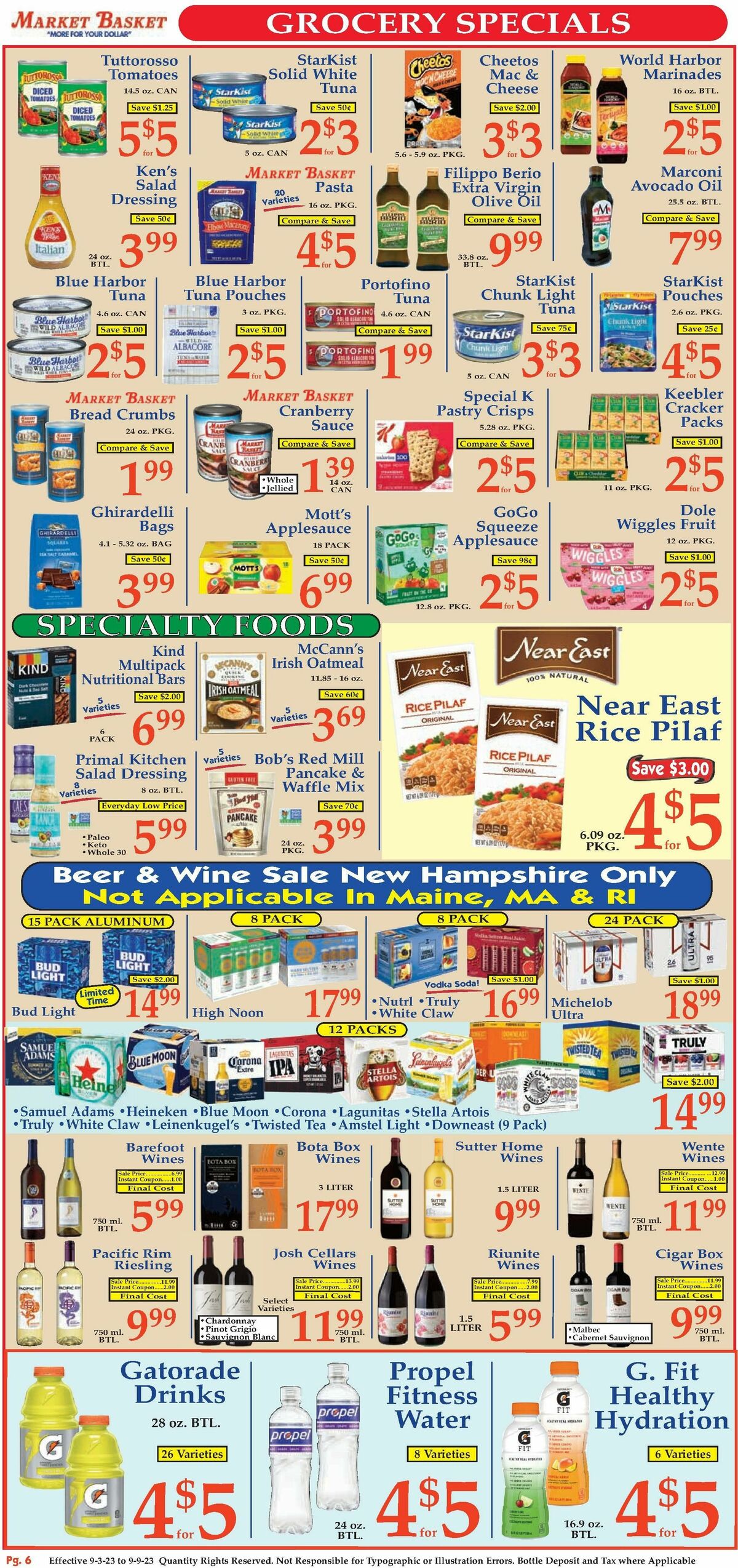 Market Basket Weekly Ad from September 3