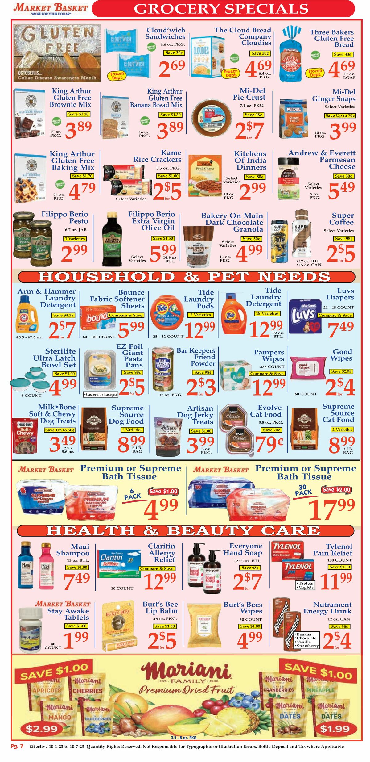 Market Basket Weekly Ad from October 1