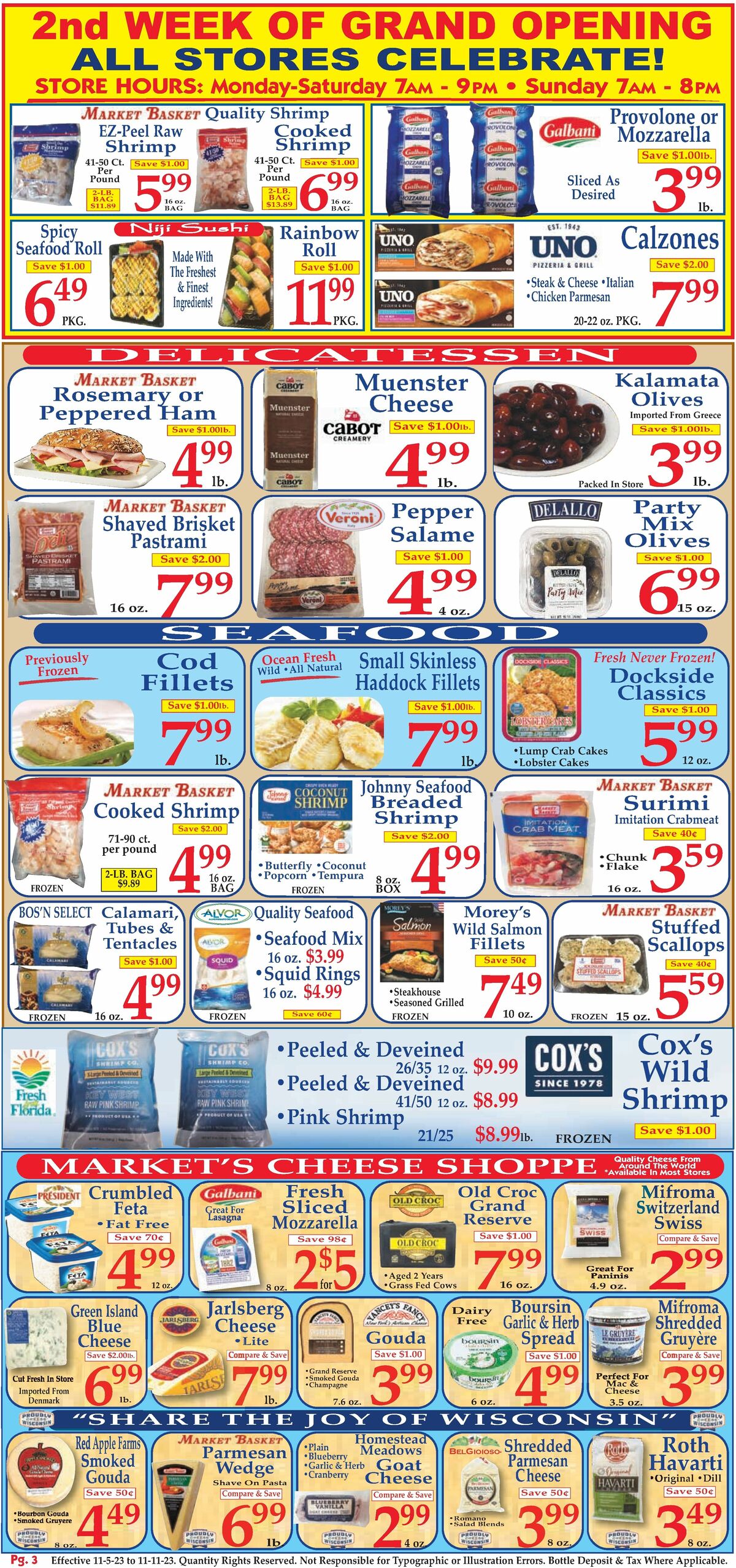 Market Basket Weekly Ad from November 5