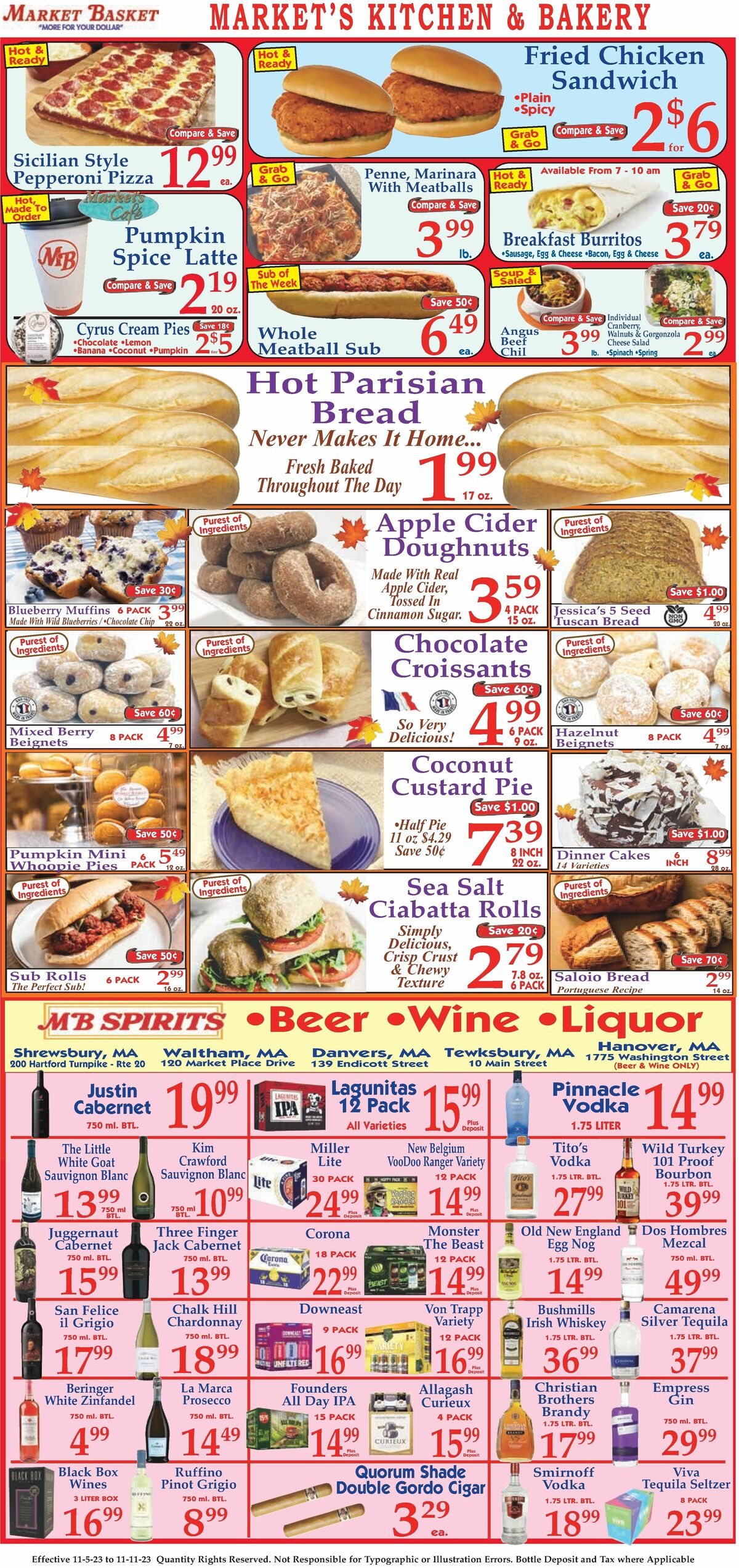 Market Basket Weekly Ad from November 5