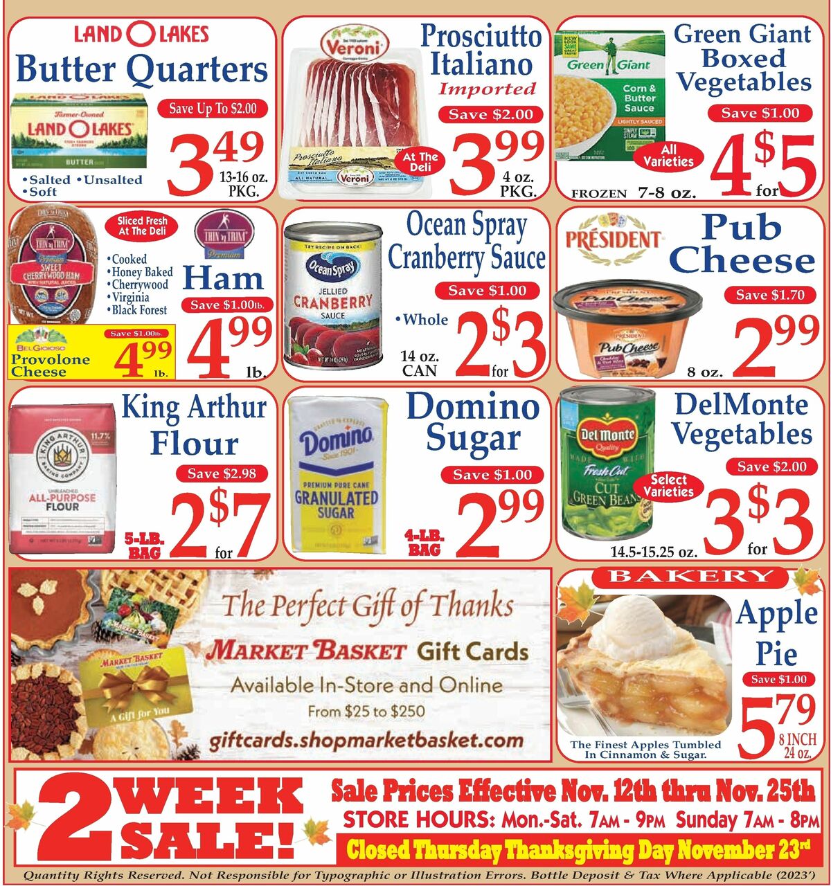 Market Basket Weekly Ad from November 12