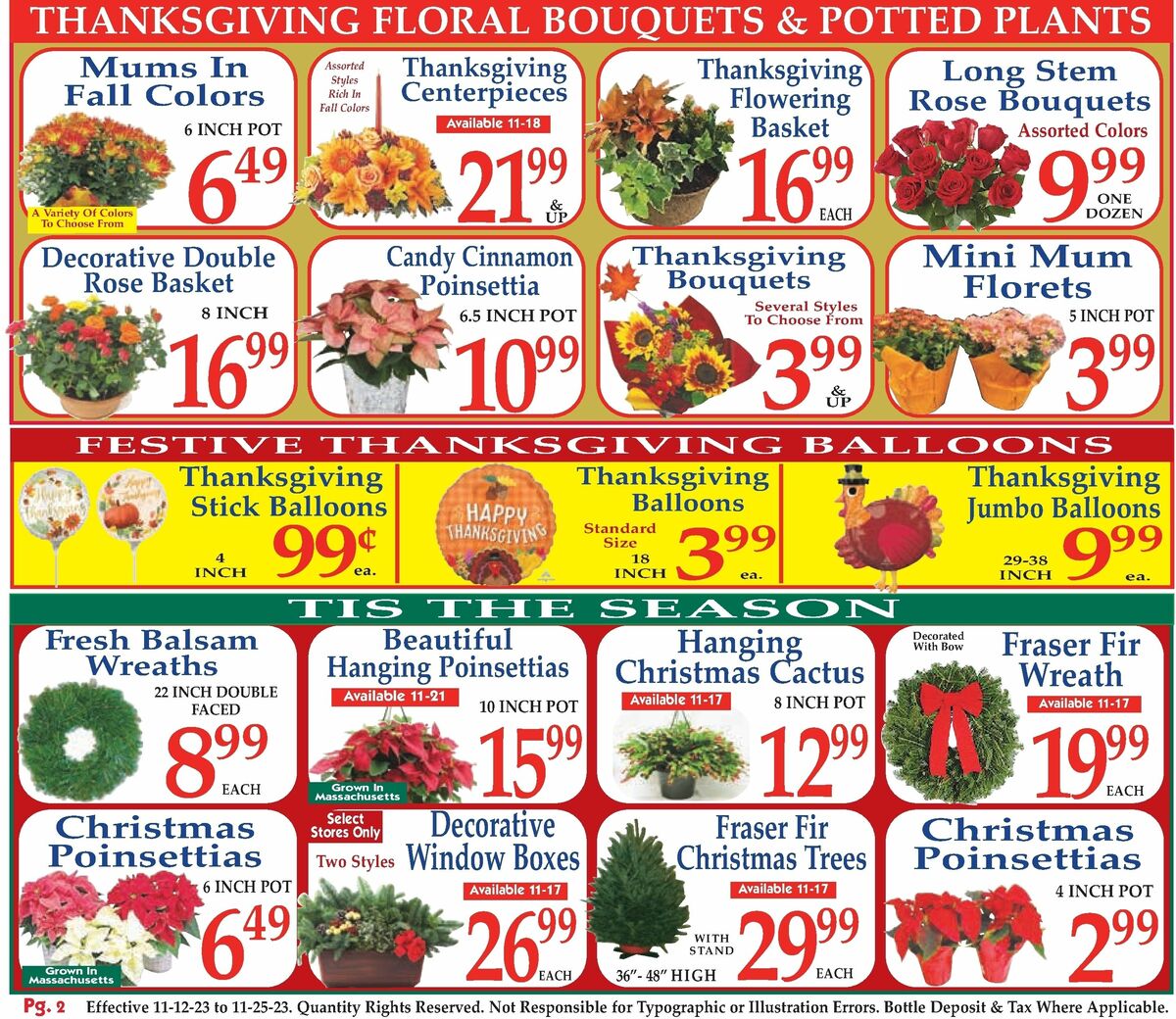 Market Basket Weekly Ad from November 12