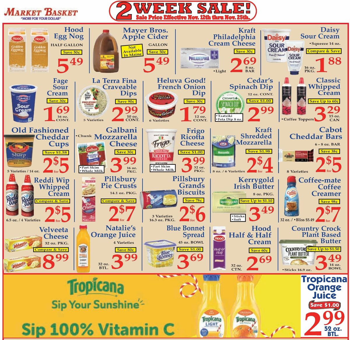 Market Basket Weekly Ad from November 12