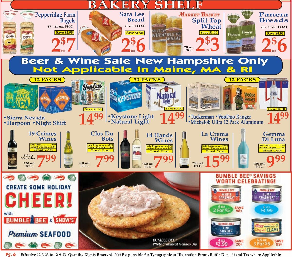 Market Basket Weekly Ad from December 3