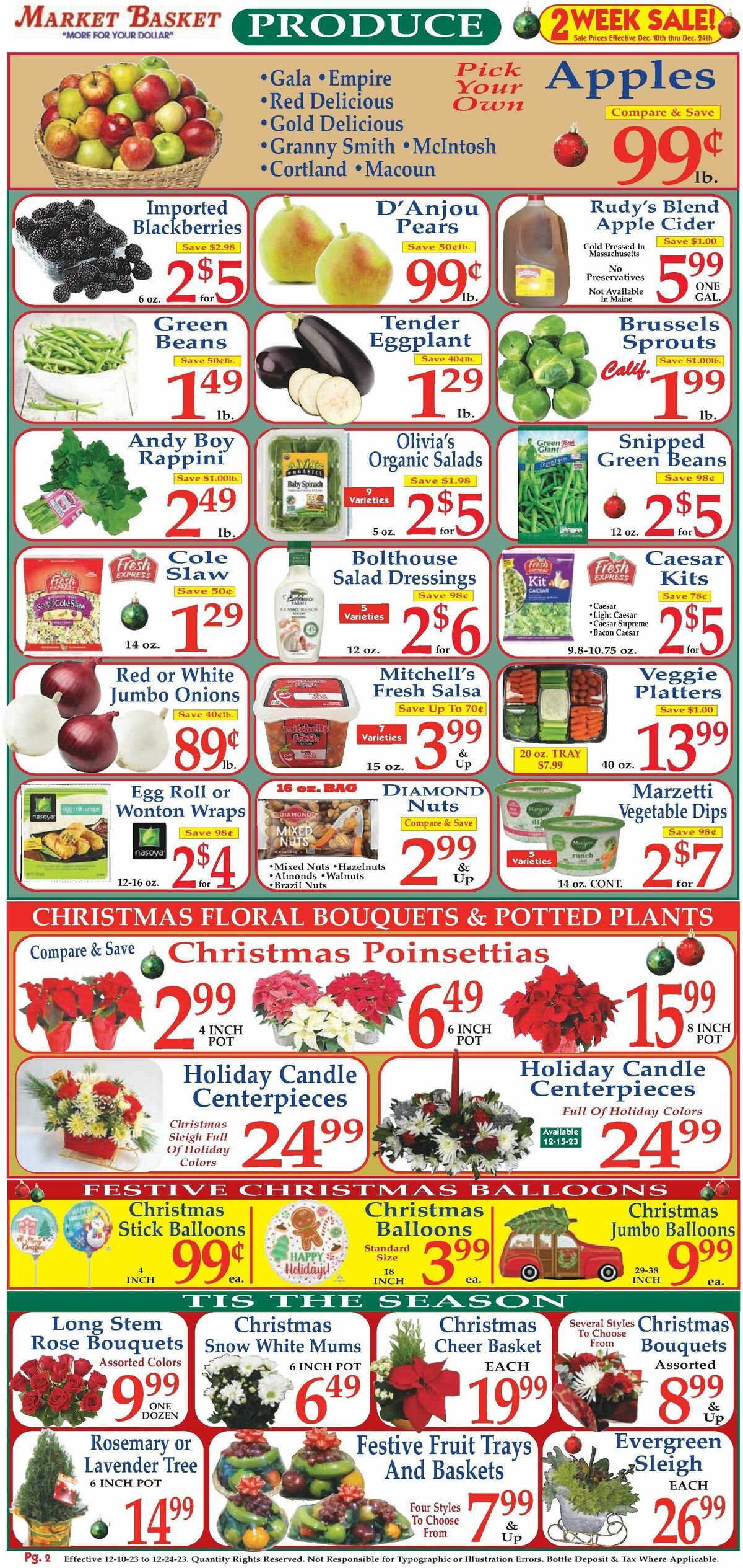 Market Basket Weekly Ad from December 10