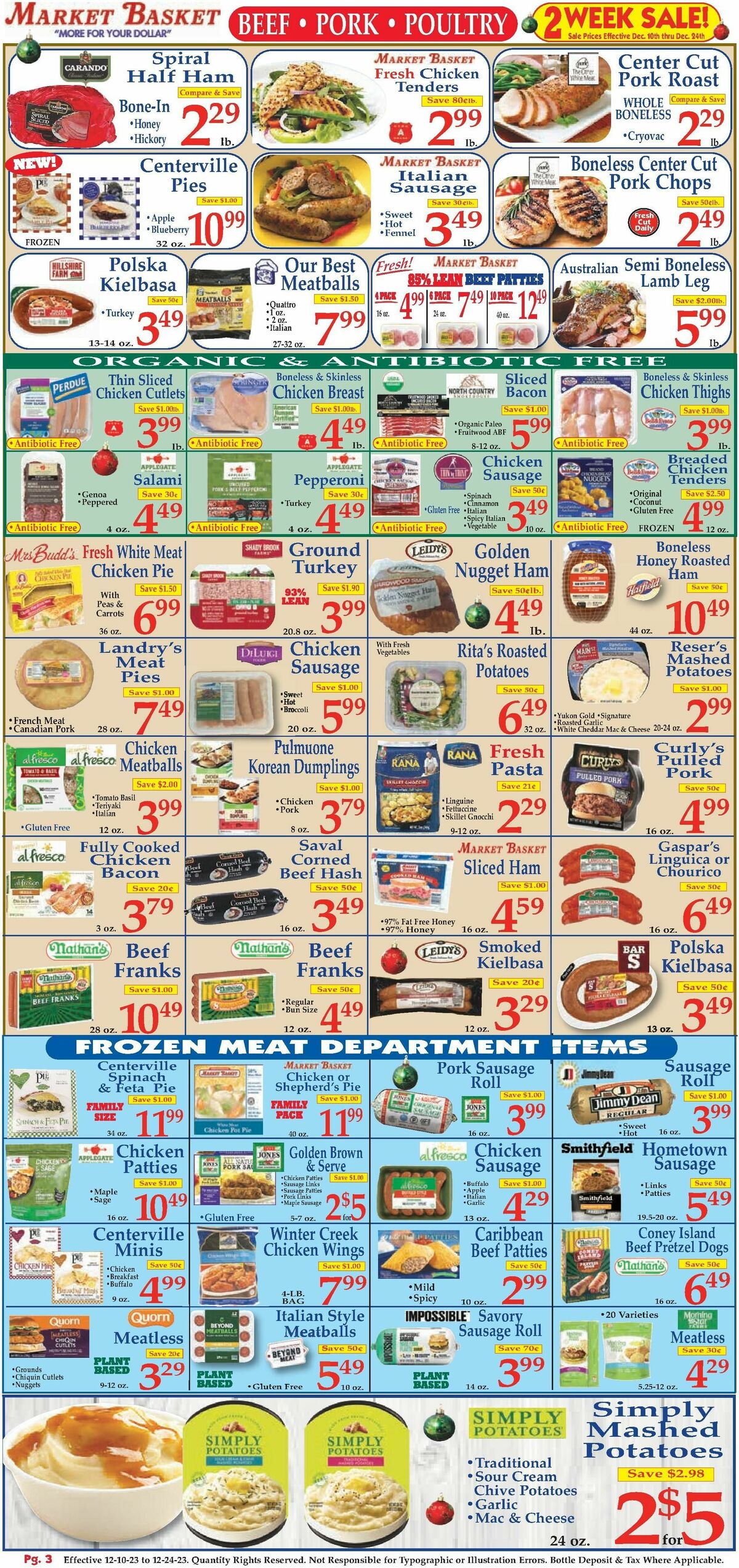 Market Basket Weekly Ad from December 10