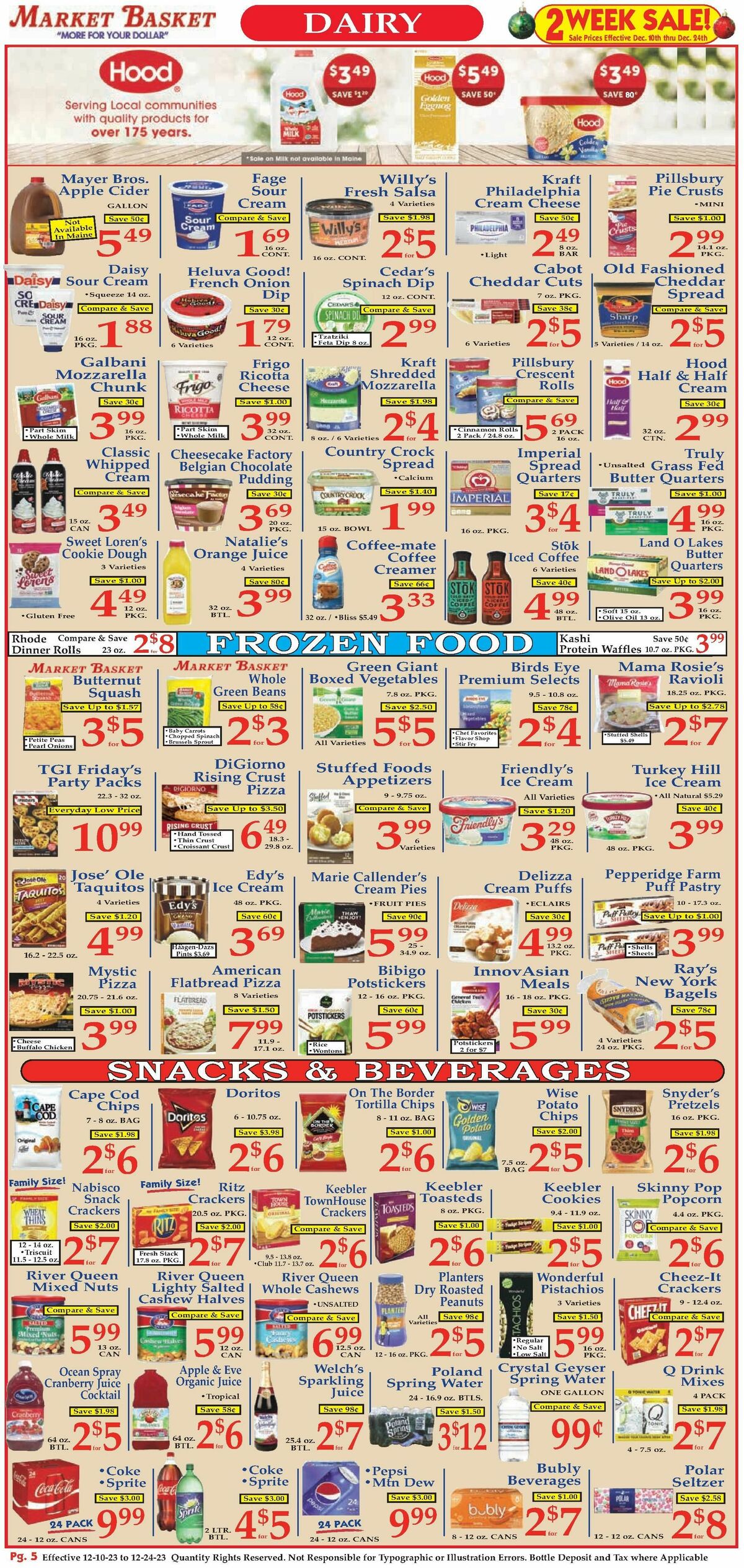 Market Basket Weekly Ad from December 10